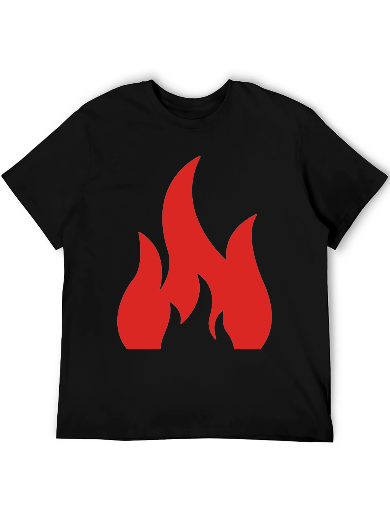 Flame Graphic Black Tee - Bold Statement Shirt