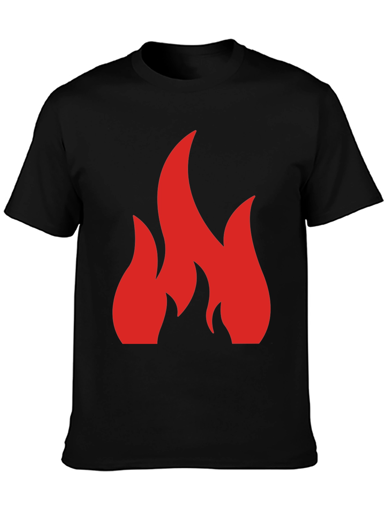 Flame Graphic Black Tee - Bold Statement Shirt