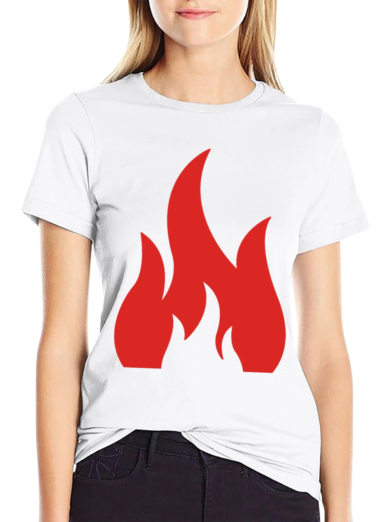 Flame Graphic Black Tee - Bold Statement Shirt