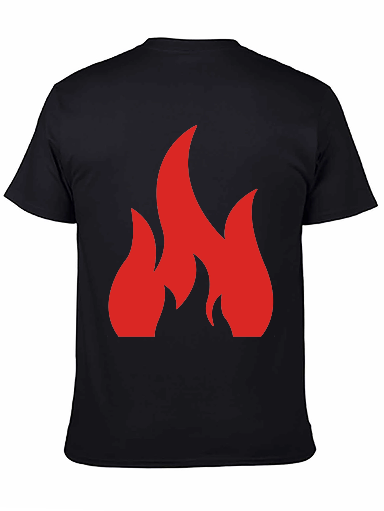 Flame Graphic Black Tee - Bold Statement Shirt