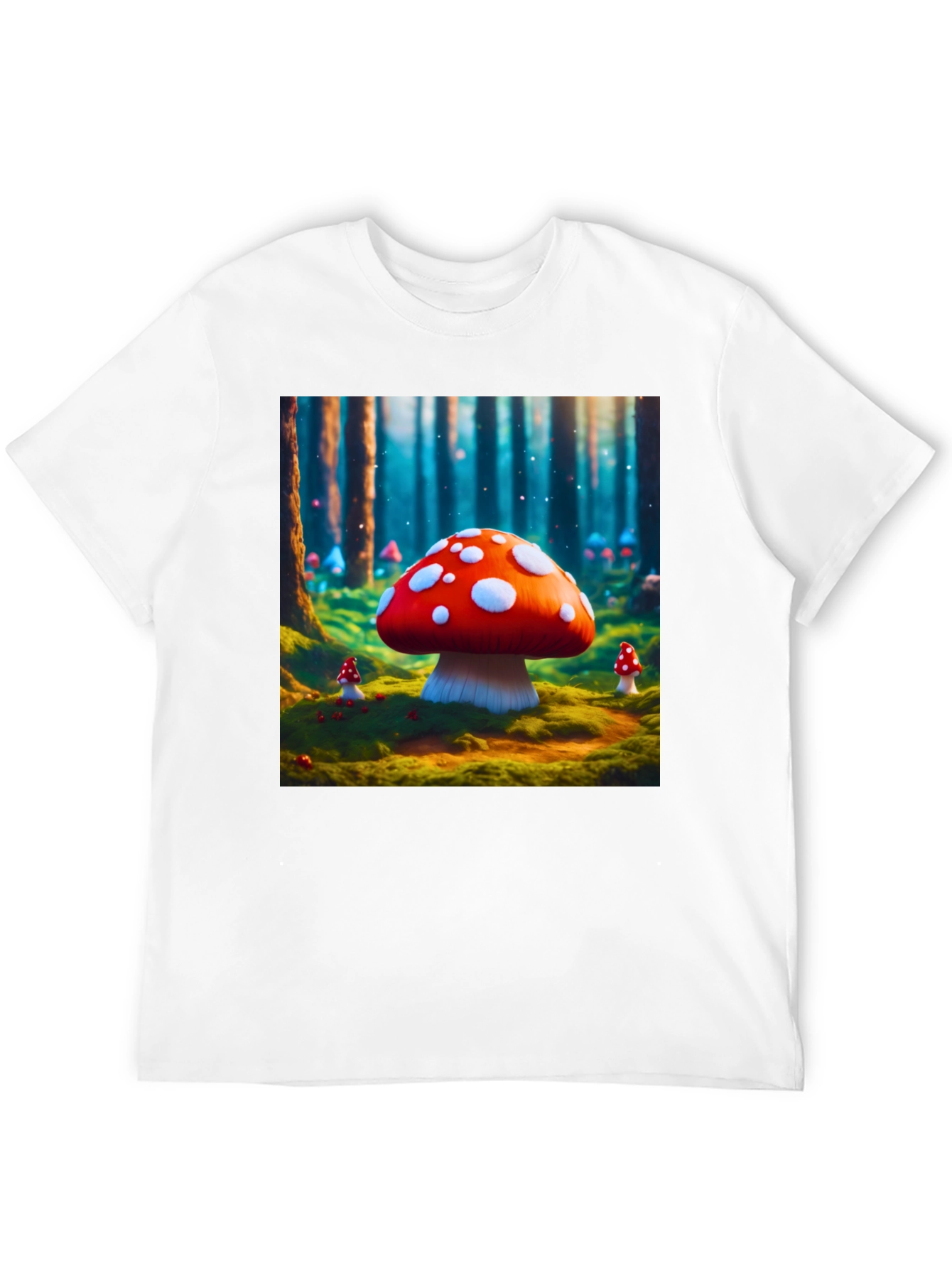 Mushroom Forest Graphic Tee - Funky Fantasy Design