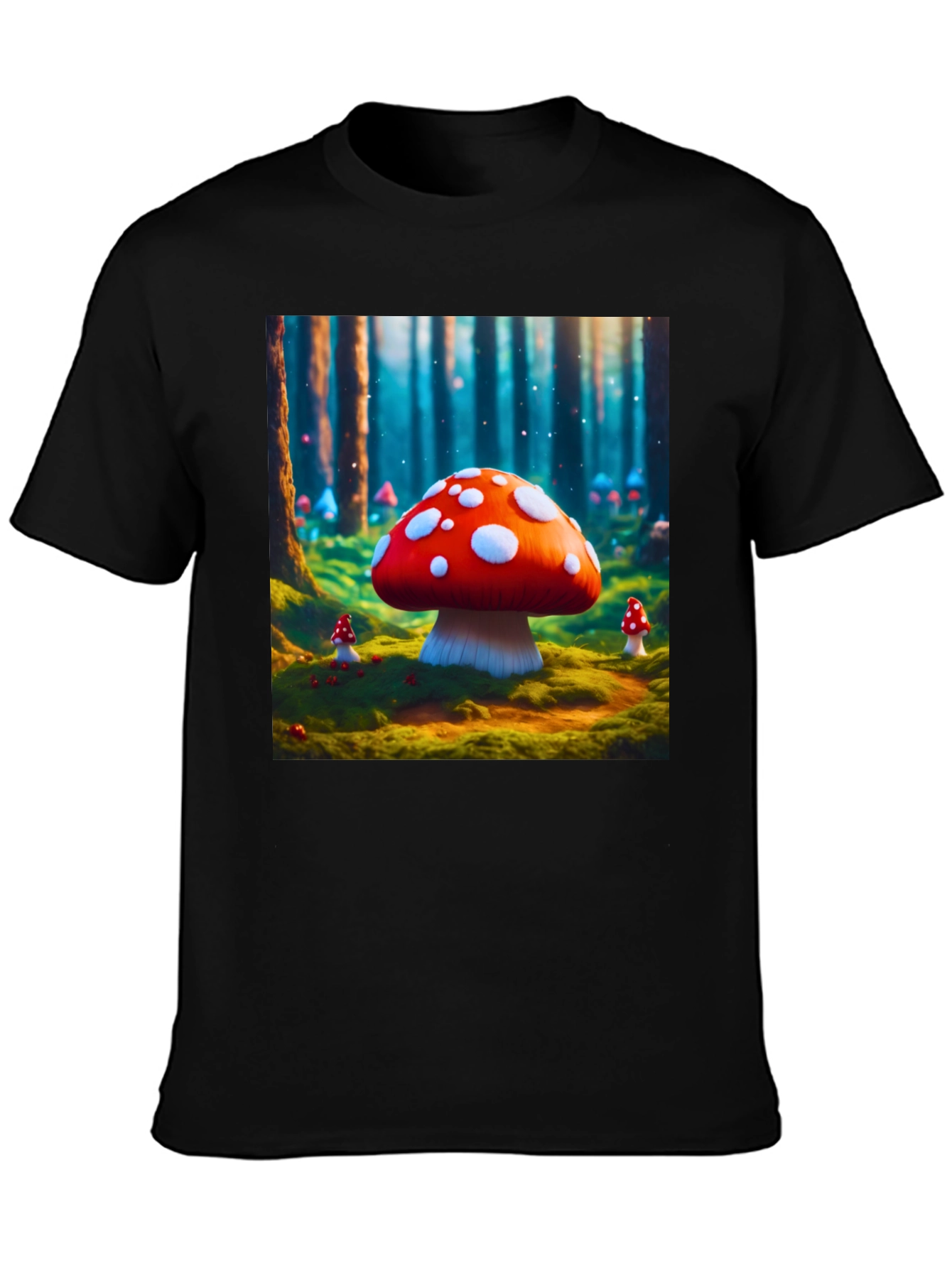 Mushroom Forest Graphic Tee - Funky Fantasy Design