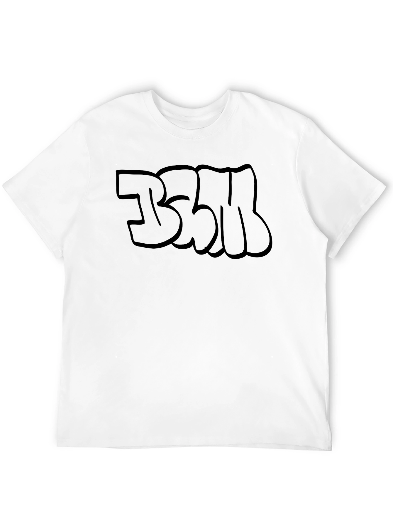 Cool Graffiti Style Black Cotton Tee