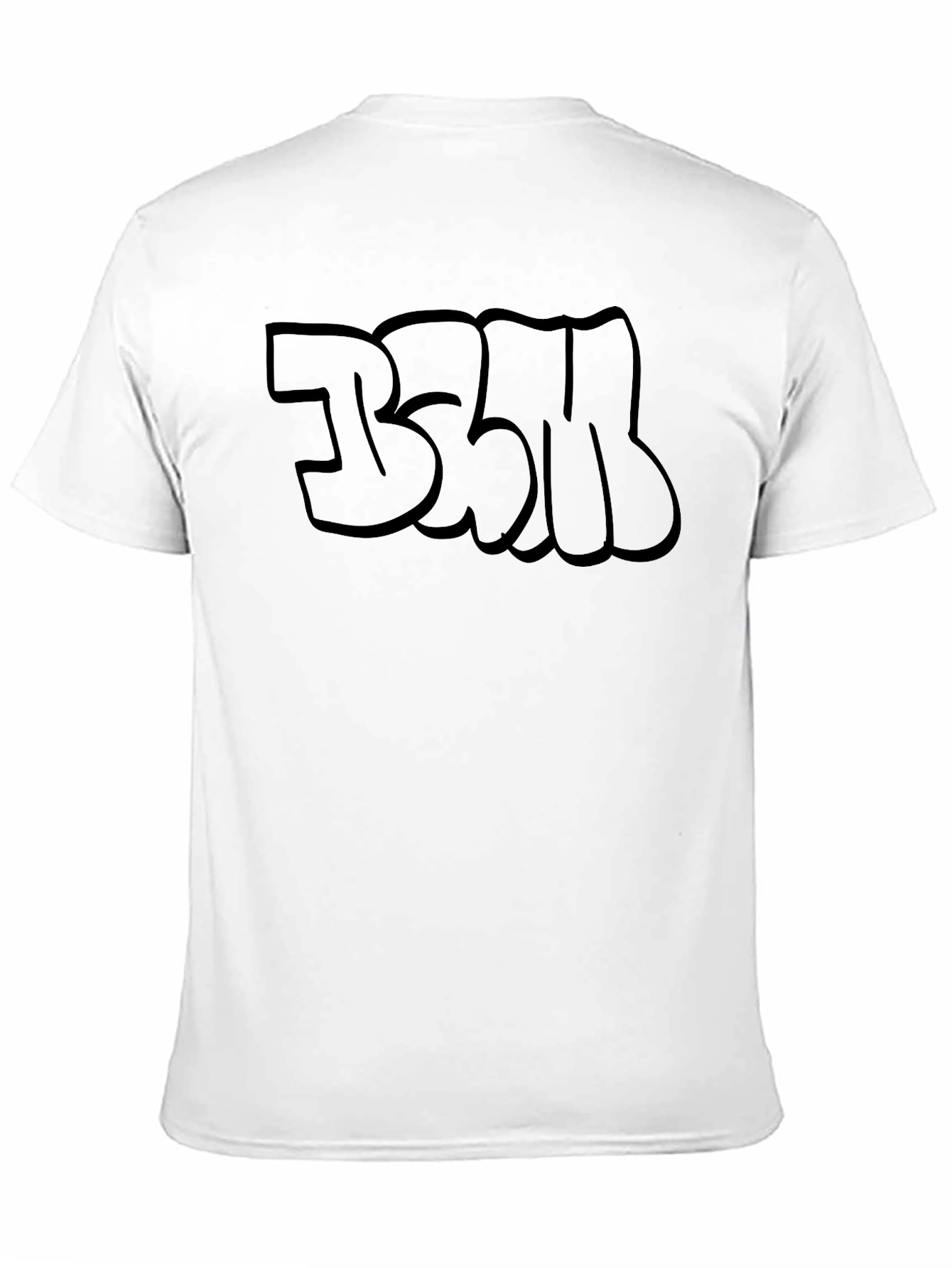 Cool Graffiti Style Black Cotton Tee