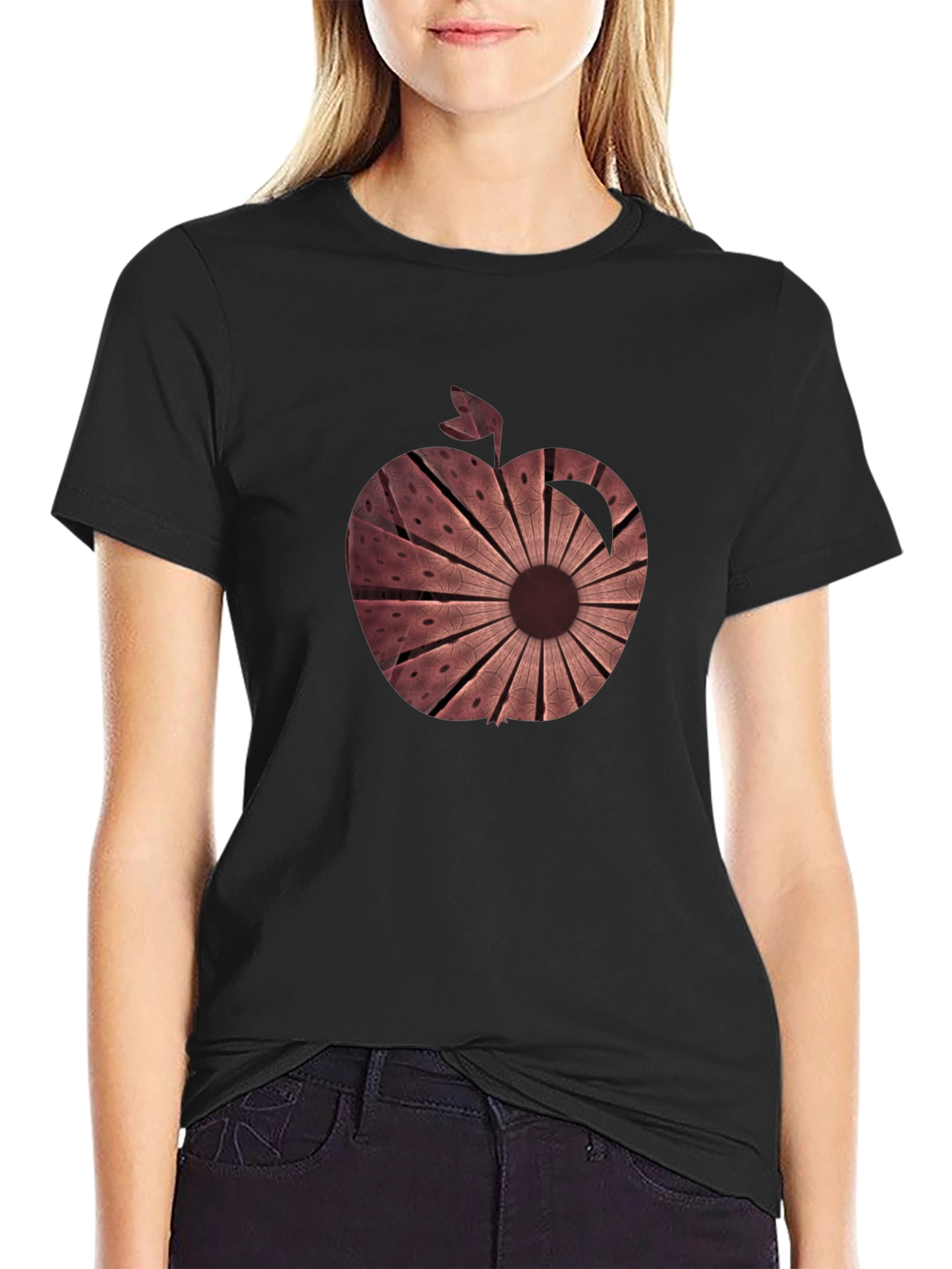 Abstract Apple Graphic Tee - Unique Design