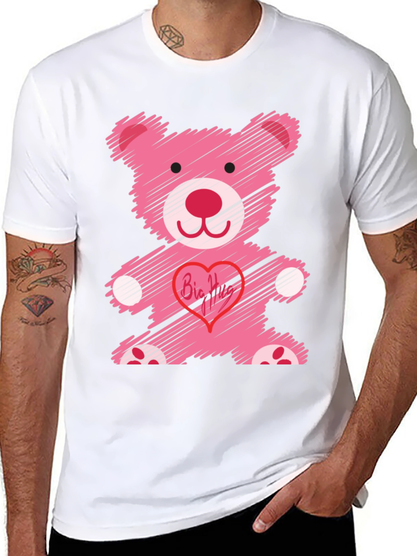 Cute Teddy Bear Graphic T-Shirt