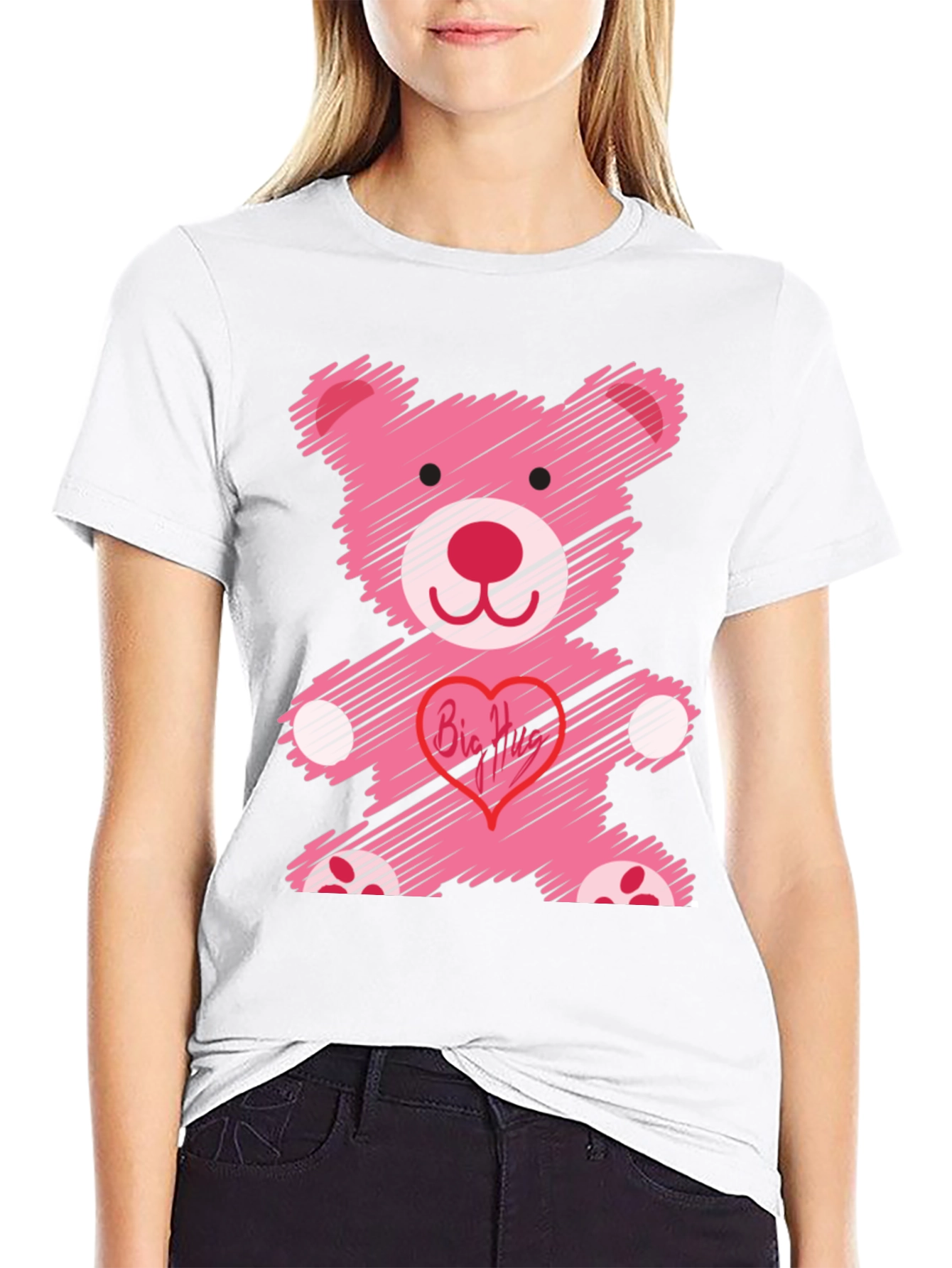 Cute Teddy Bear Graphic T-Shirt