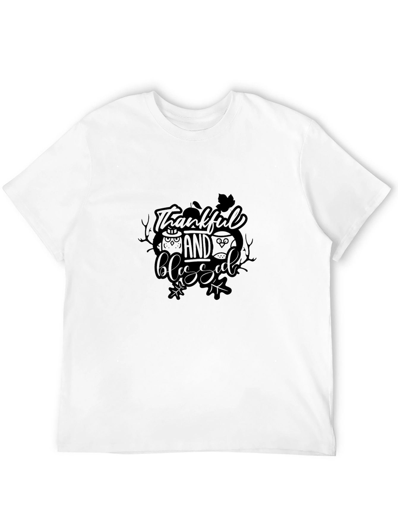 Thankful & Blessed Graphic Tee - Unisex Black T-Shirt