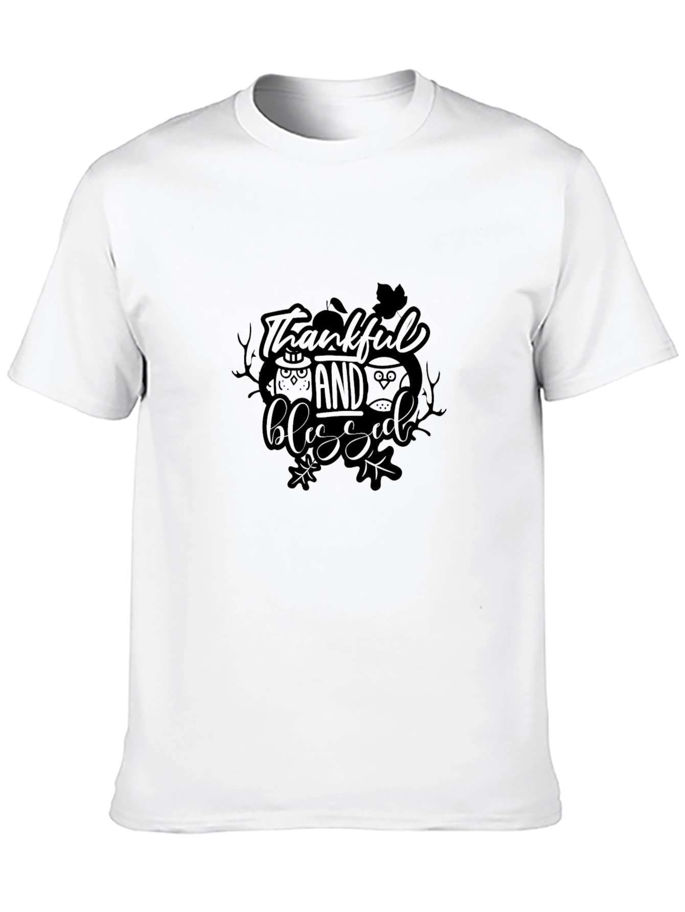Thankful & Blessed Graphic Tee - Unisex Black T-Shirt