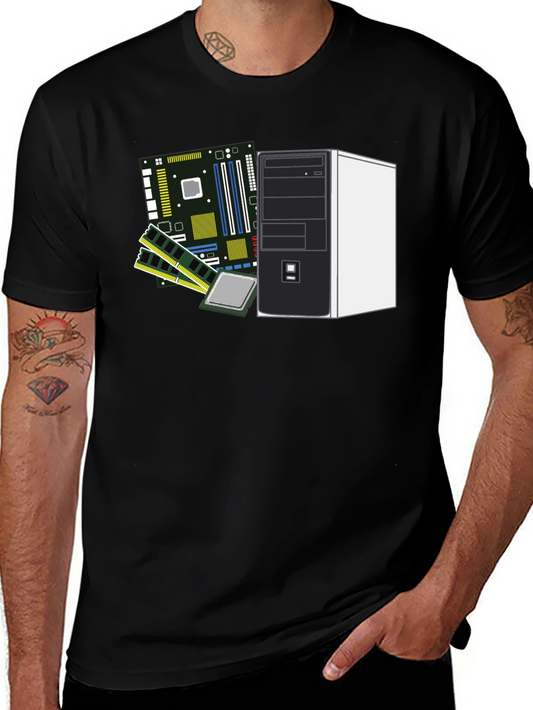 Tech Enthusiast T-Shirt: Computer Hardware Design