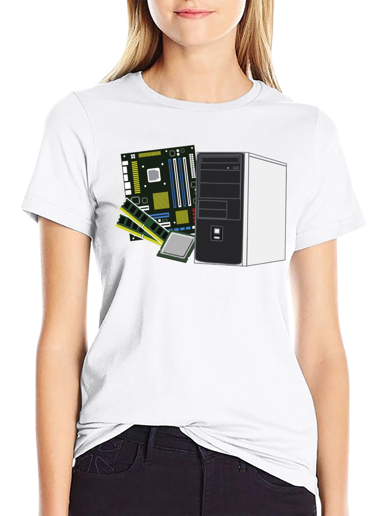 Tech Enthusiast T-Shirt: Computer Hardware Design