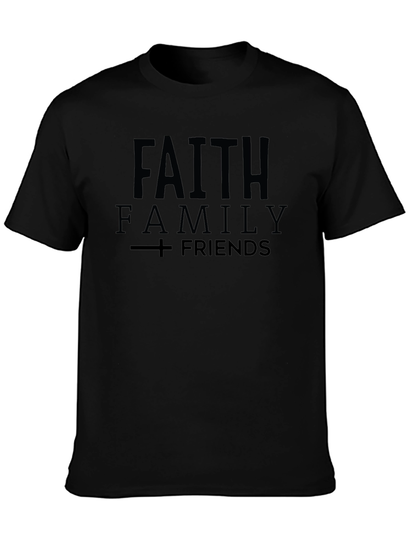 Faith Family Friends Graphic Tee - Black T-Shirt
