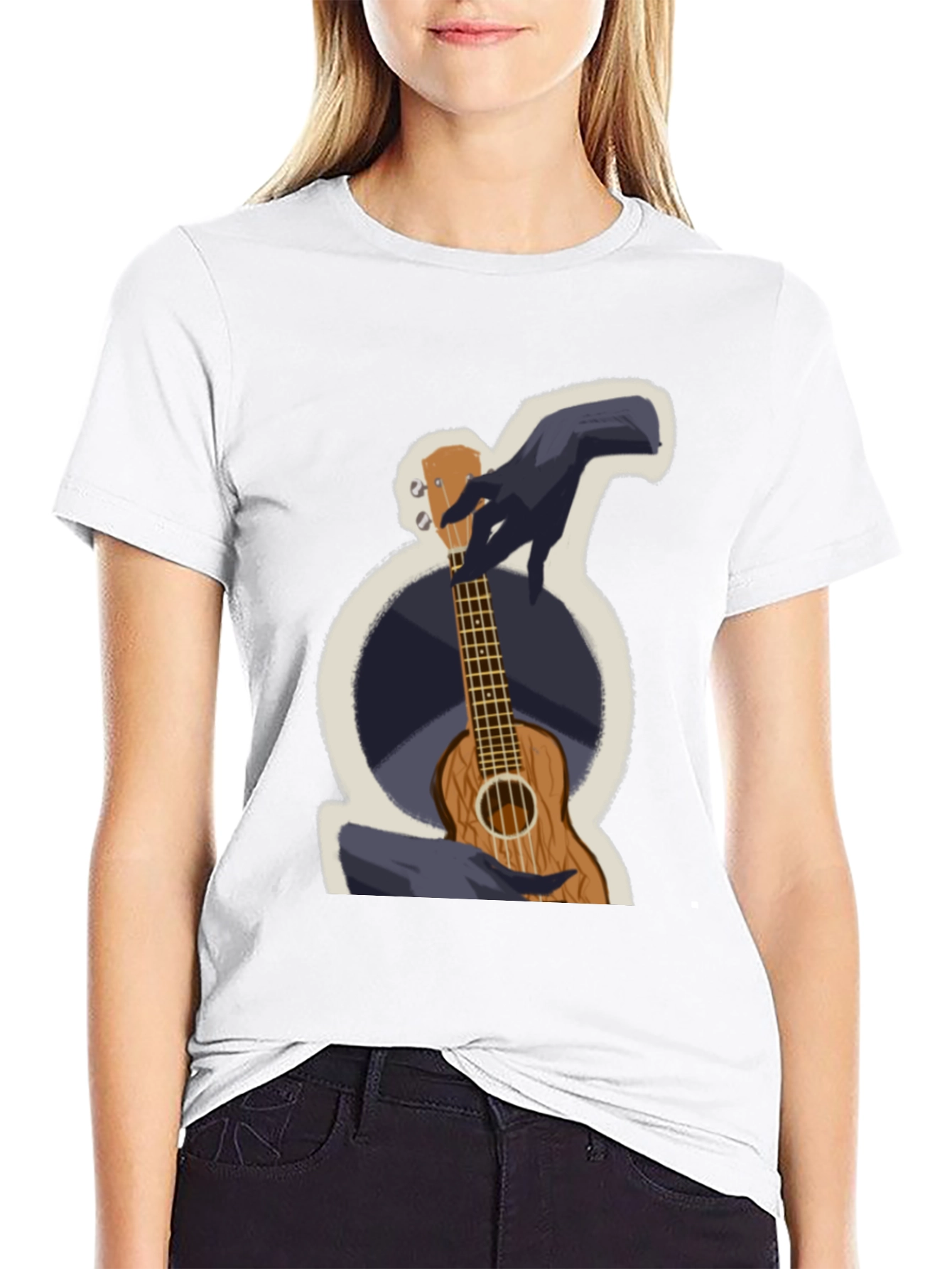 Ukulele Graphic T-Shirt - Casual Wear