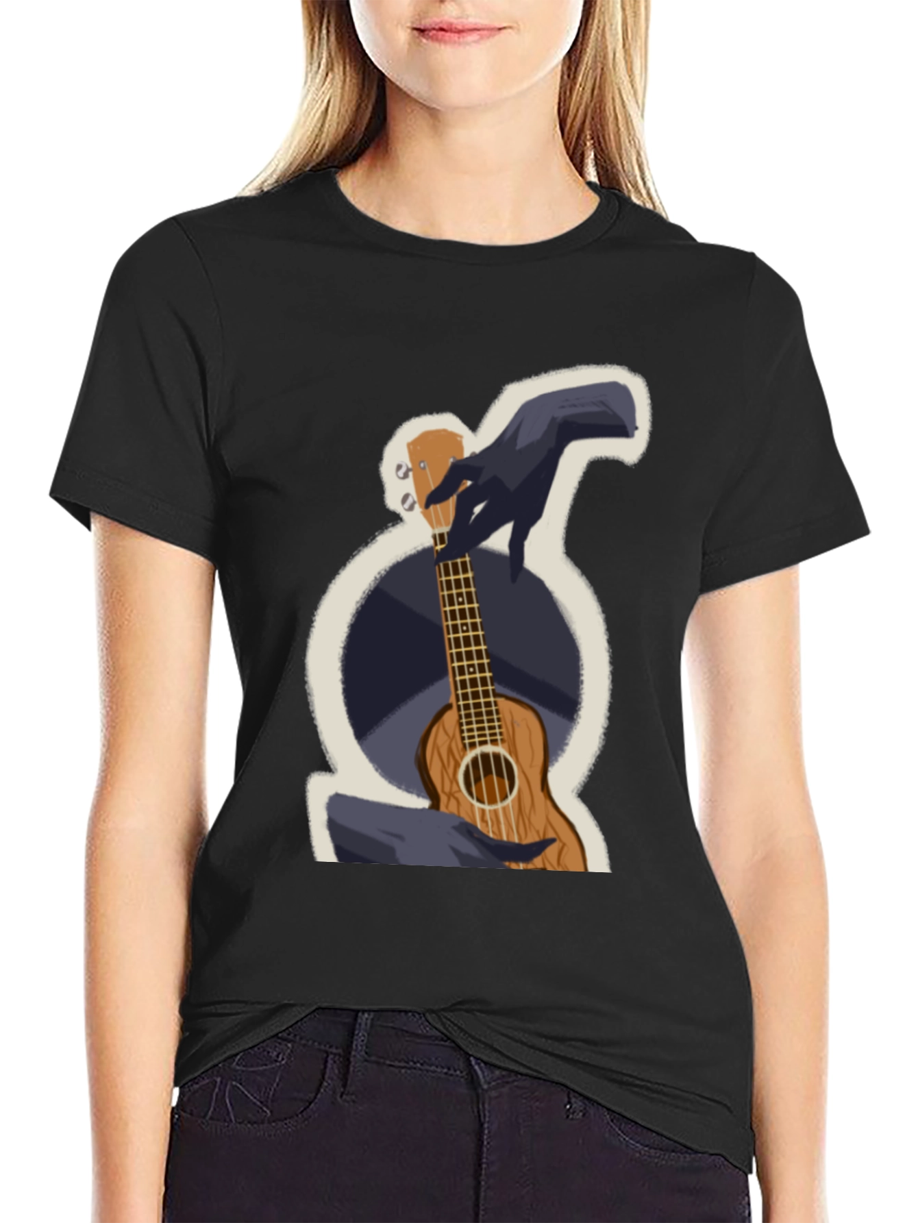 Ukulele Graphic T-Shirt - Casual Wear