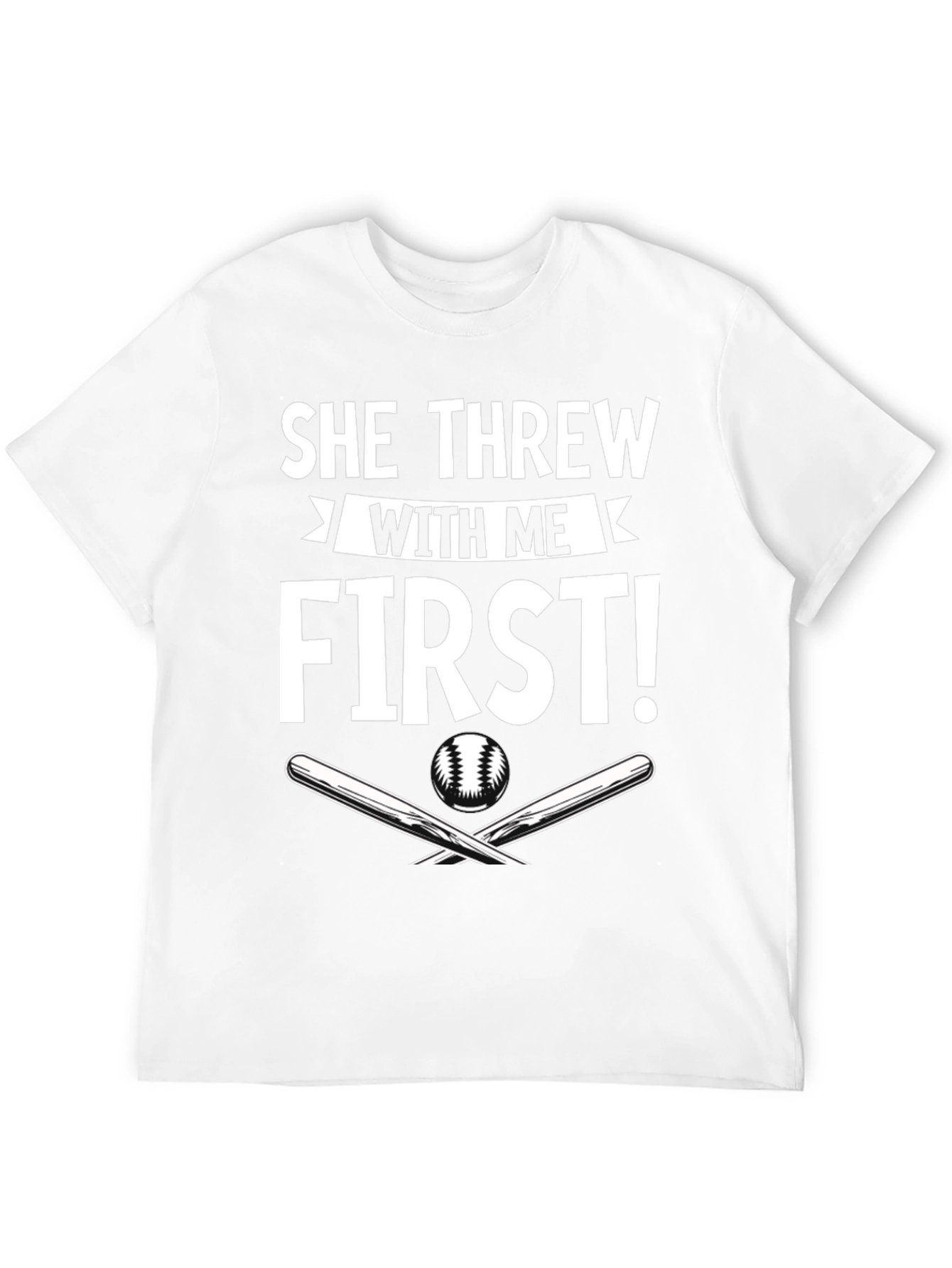 She Threw With Me First Baseball T-Shirt