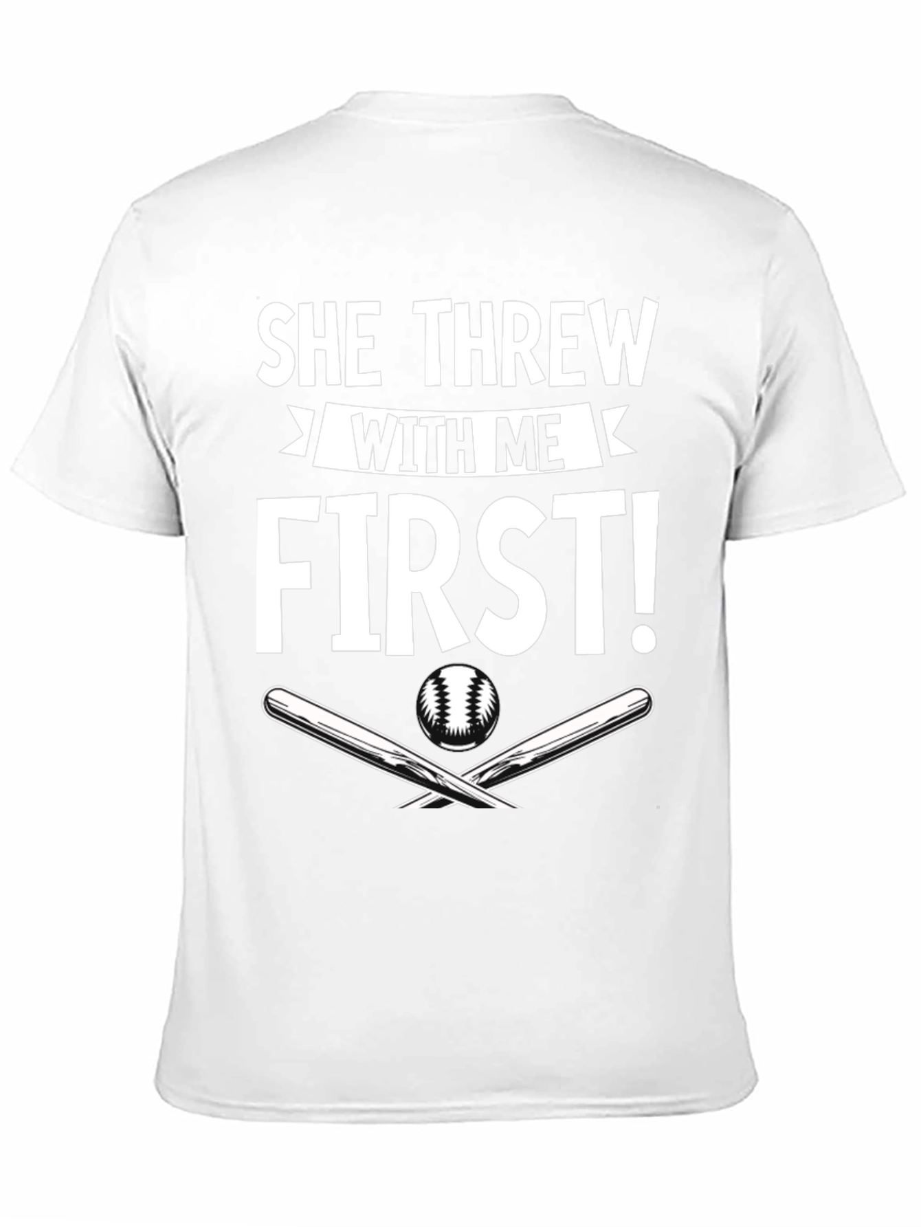 She Threw With Me First Baseball T-Shirt