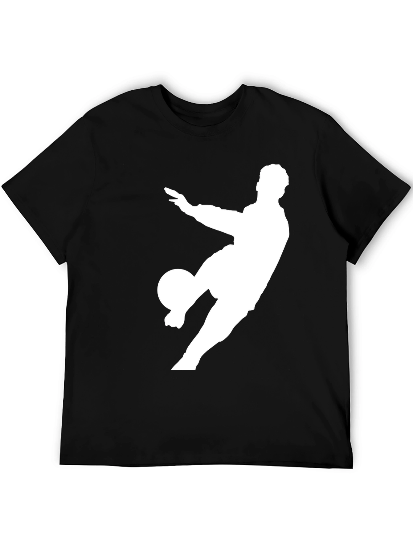 Soccer Player Graphic Tee - Black