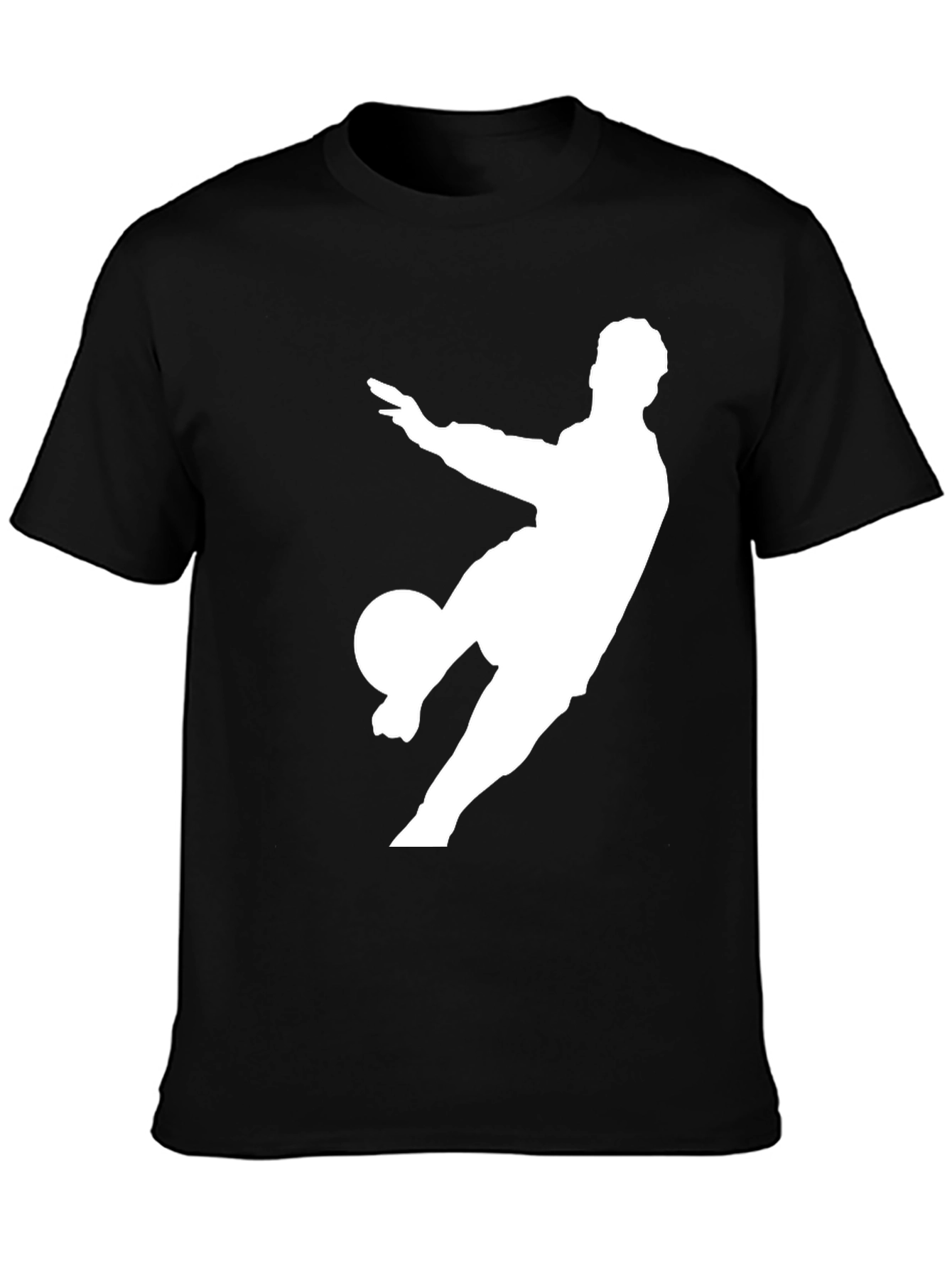 Soccer Player Graphic Tee - Black