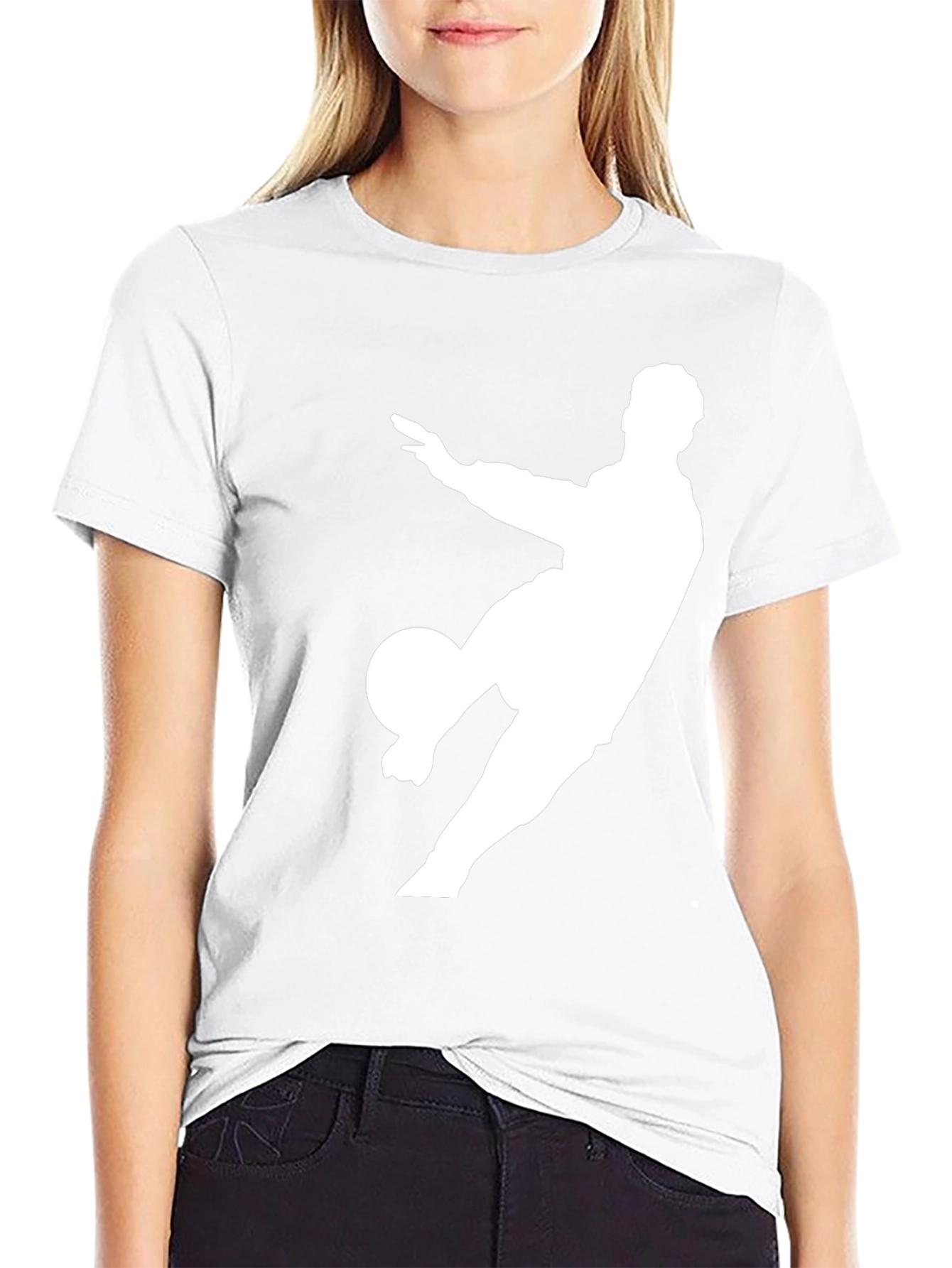 Soccer Player Graphic Tee - Black