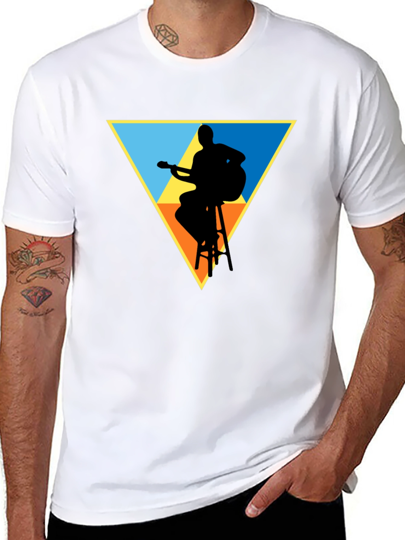 Guitarist Silhouette Graphic Tee