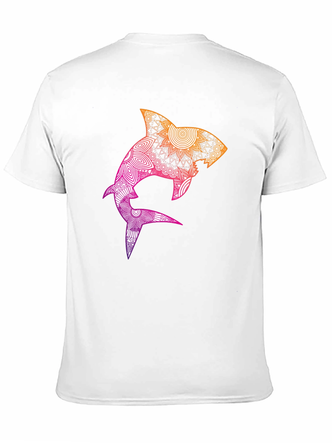 Shark Mandala Graphic Tee - Black