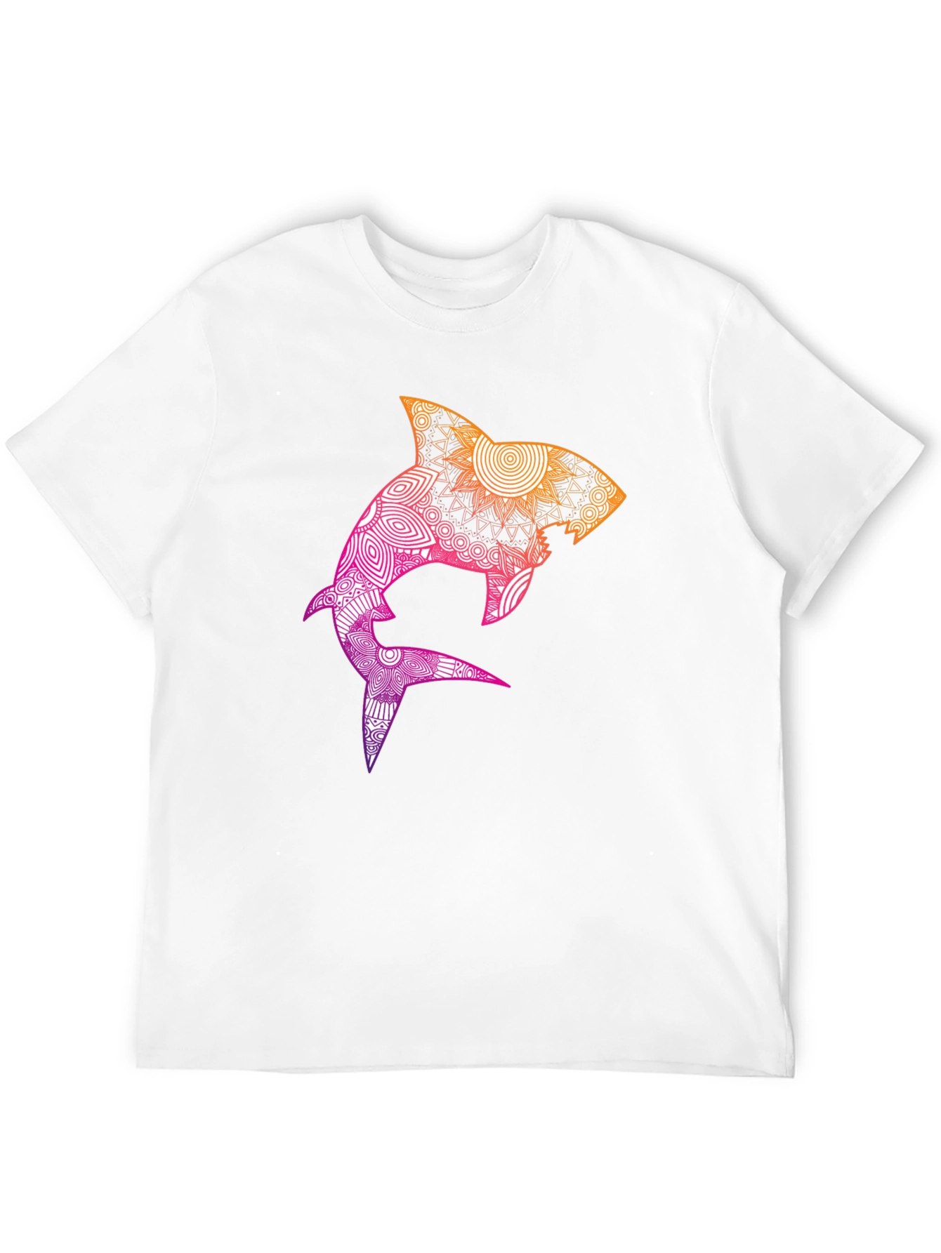 Shark Mandala Graphic Tee - Black