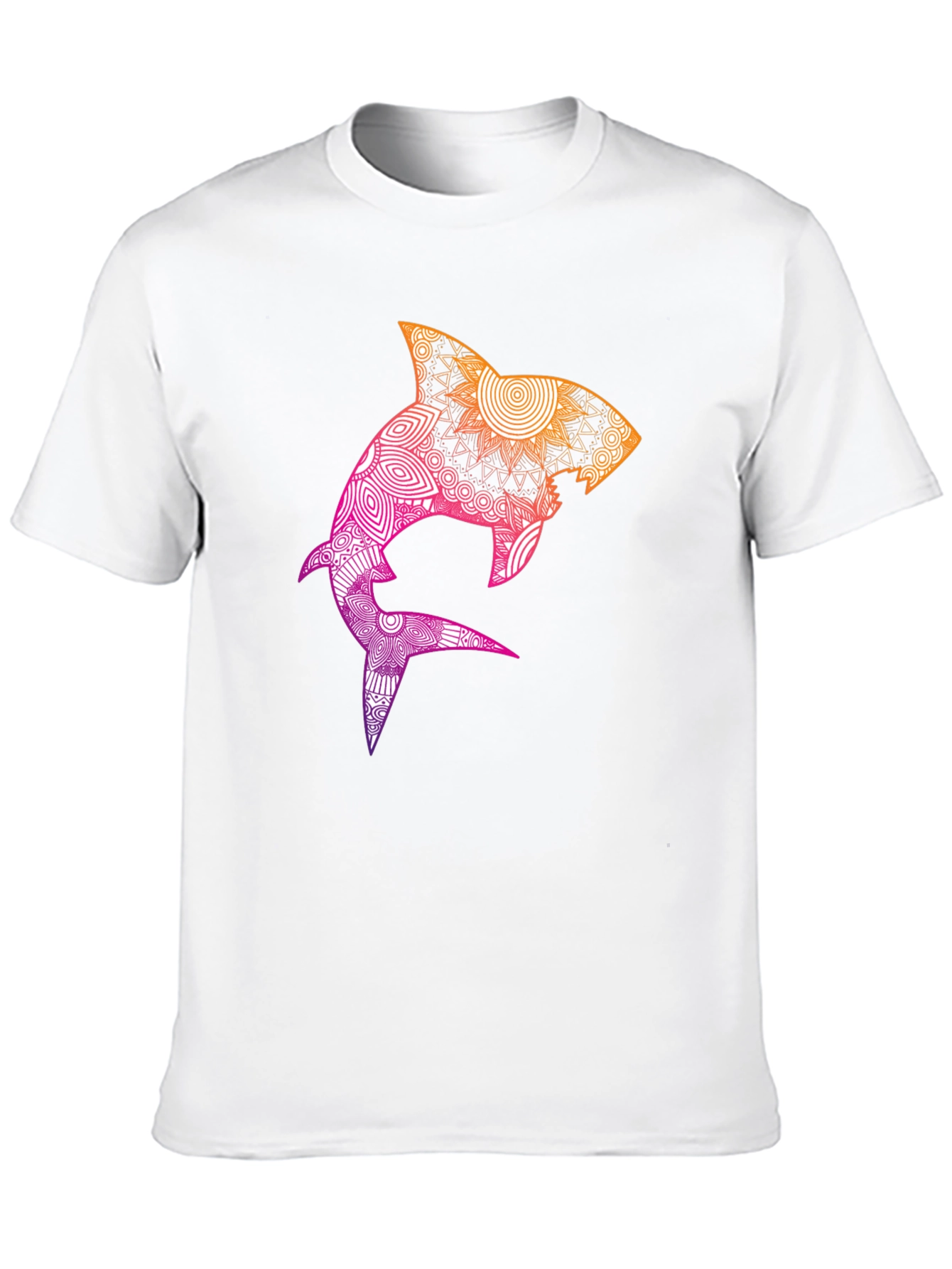 Shark Mandala Graphic Tee - Black