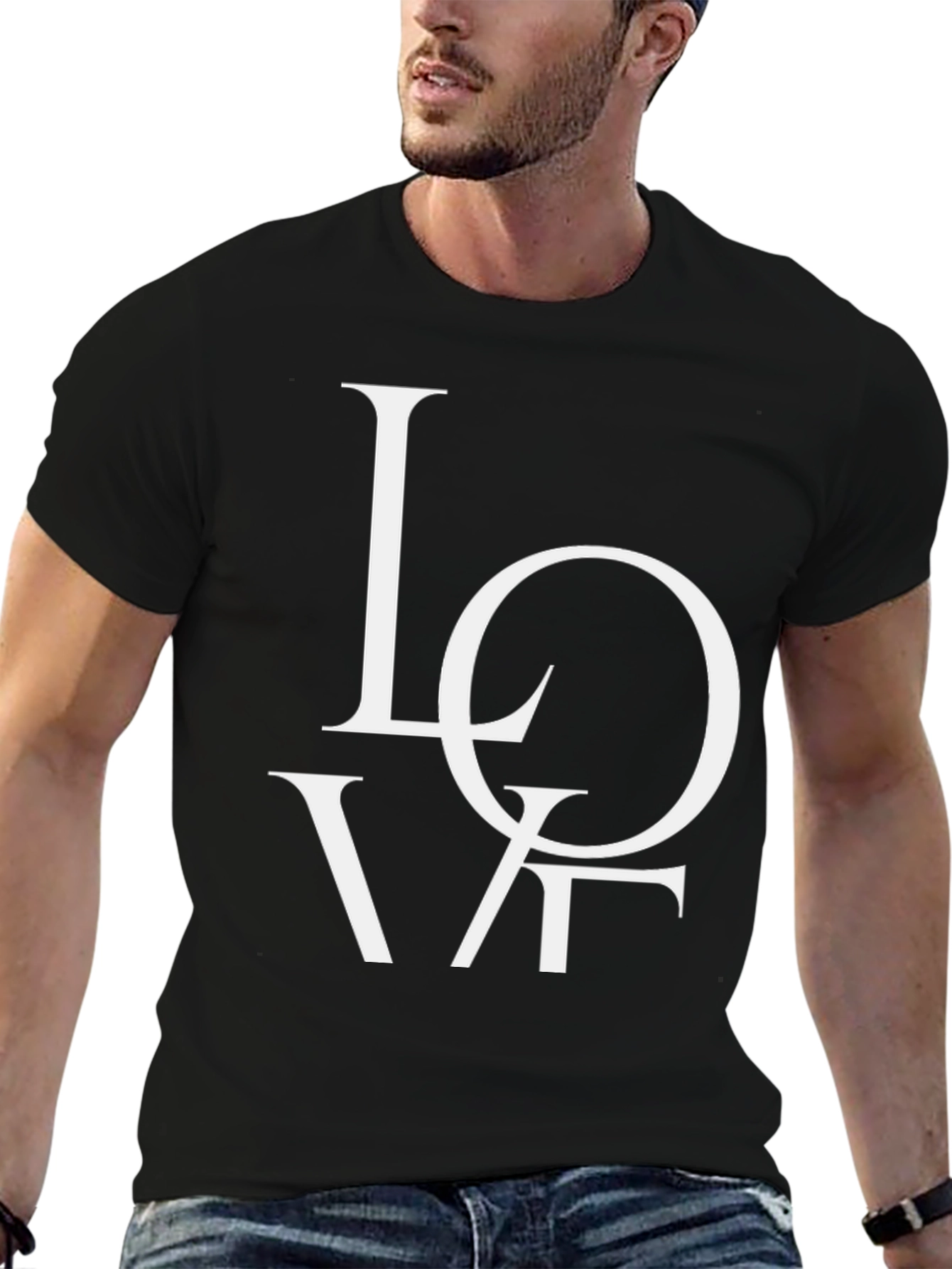 Love Graphic Black Tee Shirt