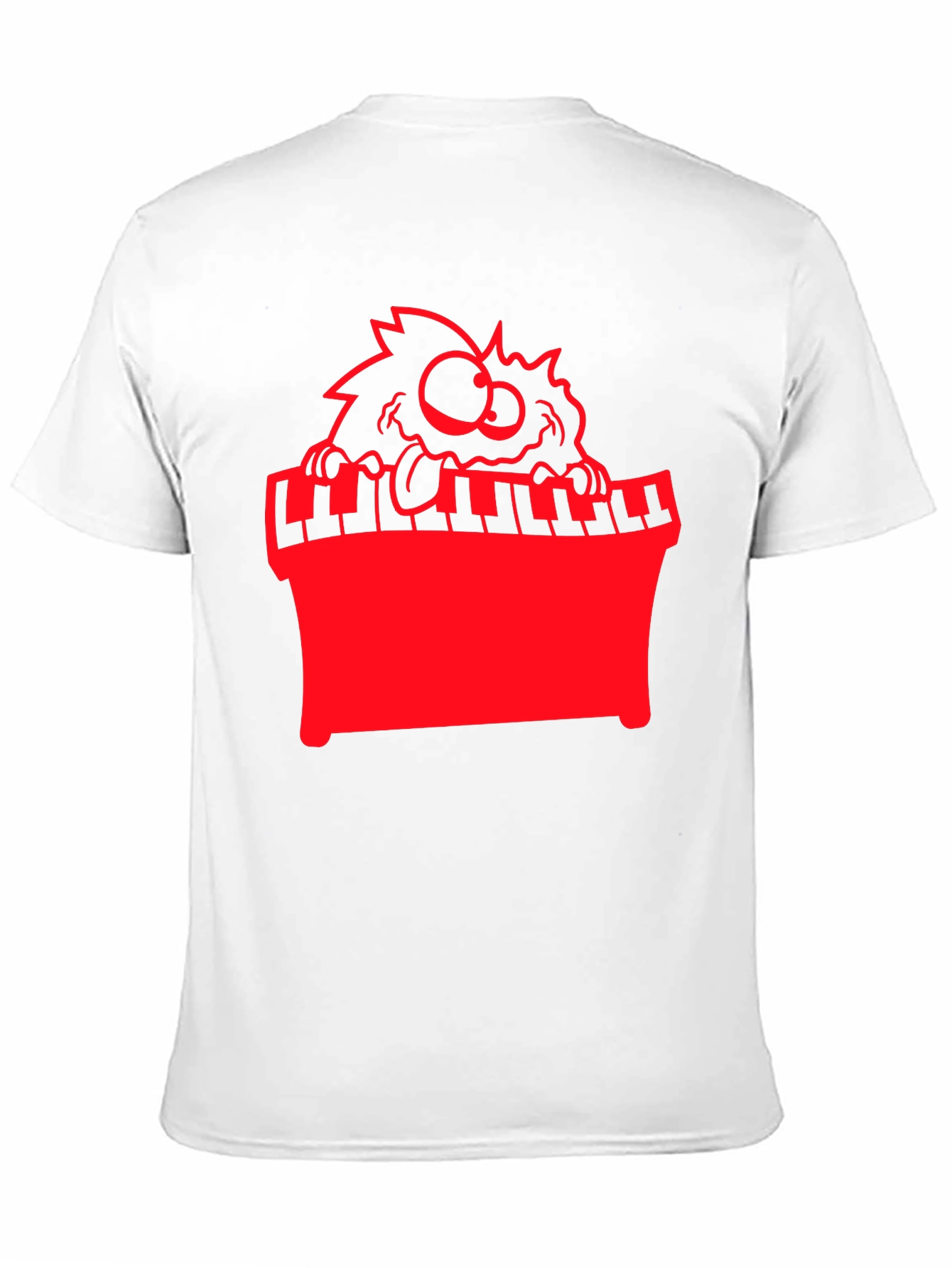Funny Monster Playing Piano Graphic Tee