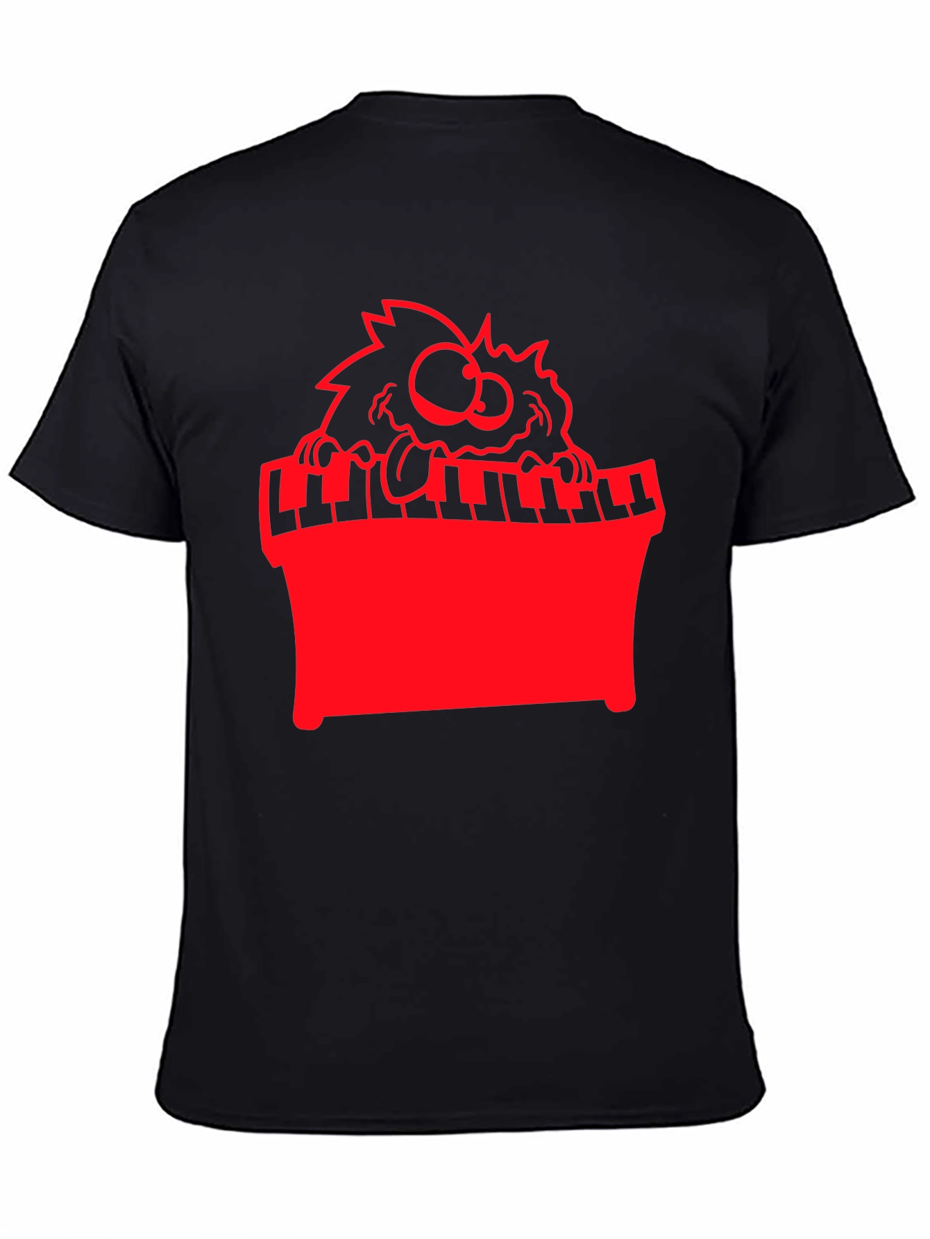 Funny Monster Playing Piano Graphic Tee