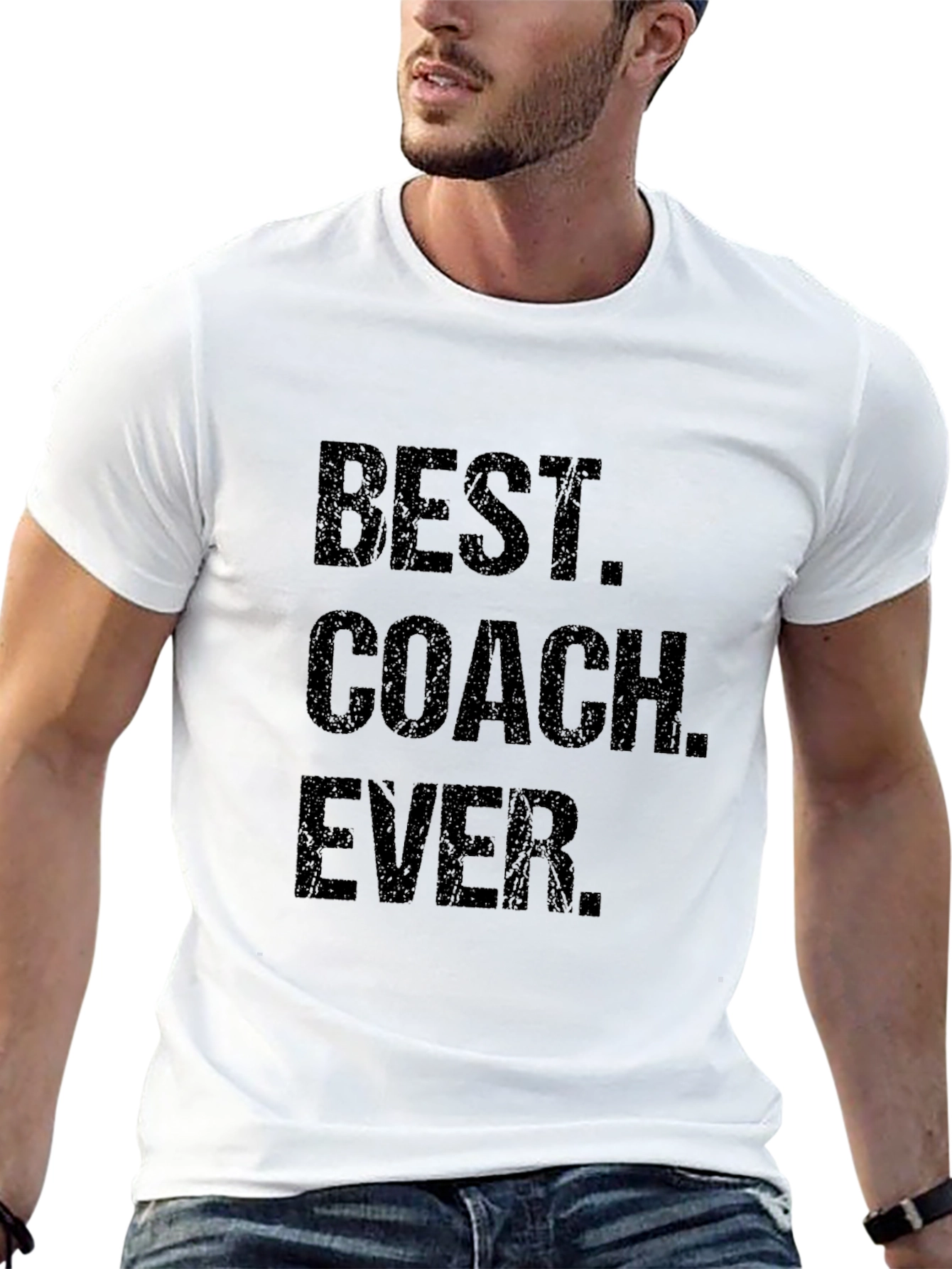 Best Coach Ever - Black Cotton T-Shirt