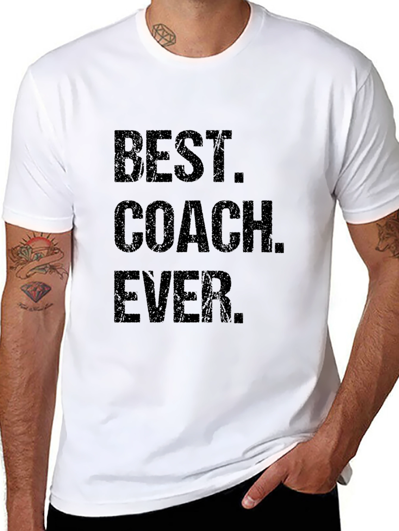 Best Coach Ever - Black Cotton T-Shirt