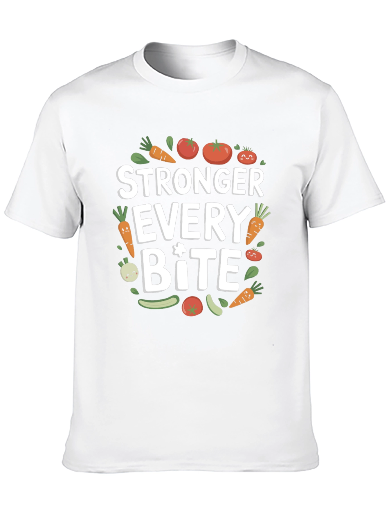 Stronger Every Bite Graphic Tee - Vegan Shirt
