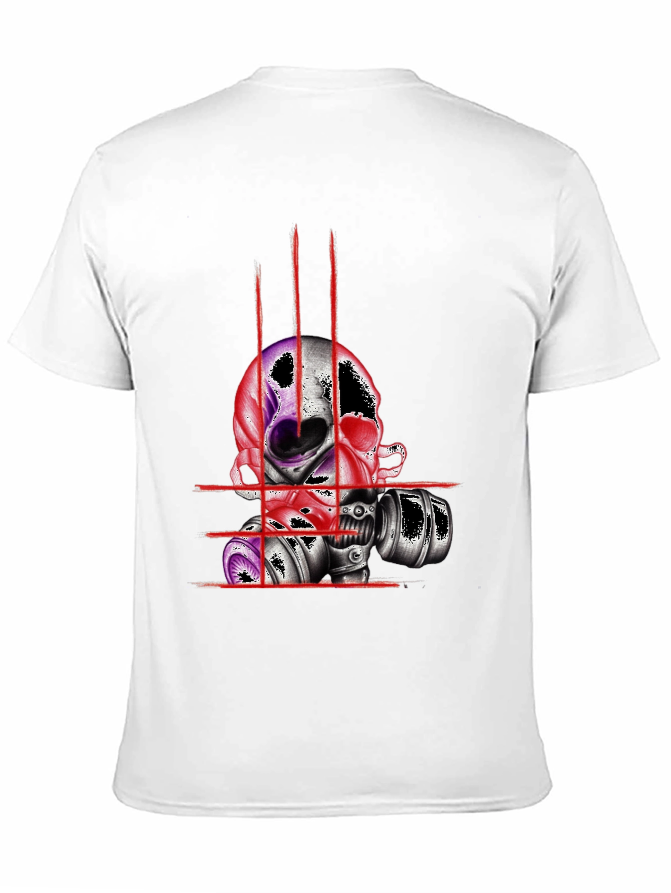 Skull & Mask Graphic Tee - Edgy Design
