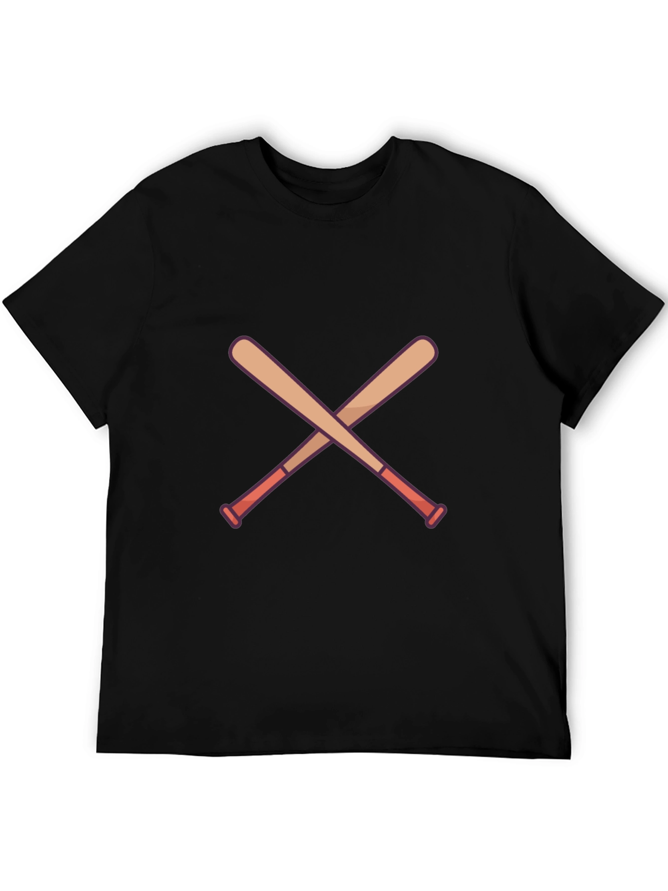 Crossed Bats Graphic T-Shirt - Baseball Fan Apparel
