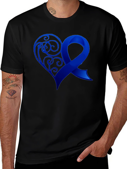 Awareness Ribbon Heart Graphic T-Shirt