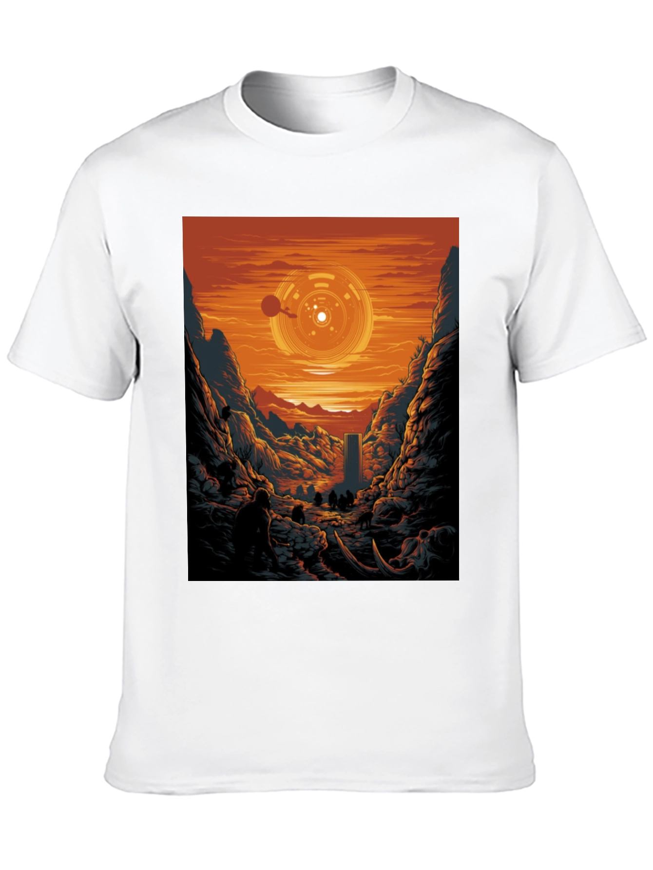 Sci-Fi Landscape Graphic Tee - Black
