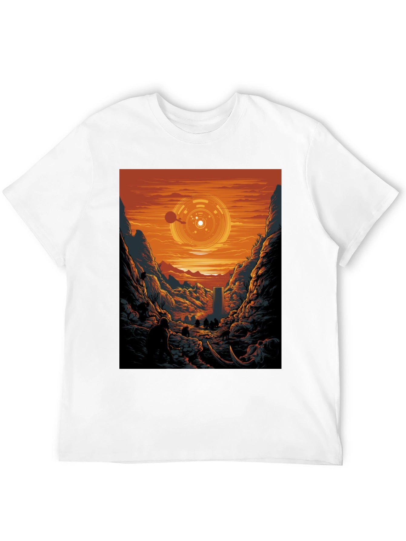 Sci-Fi Landscape Graphic Tee - Black