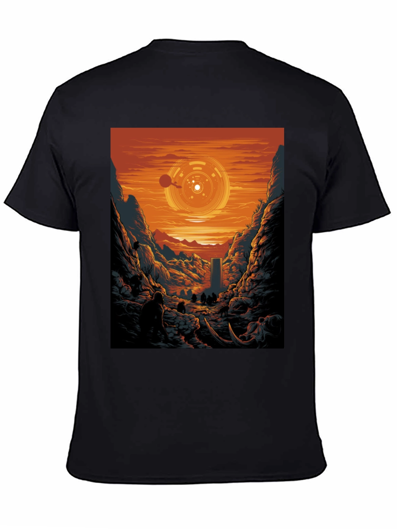 Sci-Fi Landscape Graphic Tee - Black