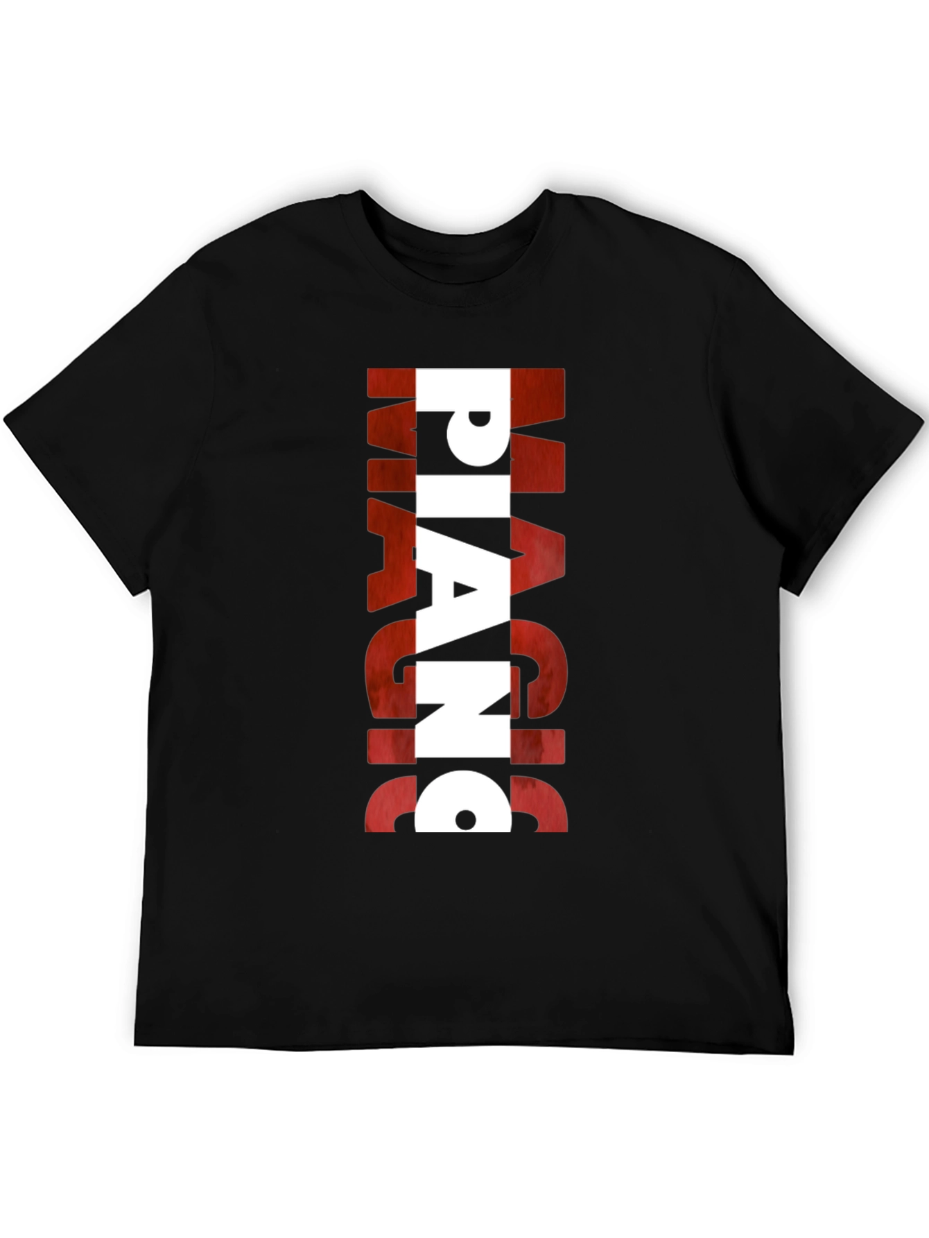 Magic Piano Mens Black Graphic T-Shirt