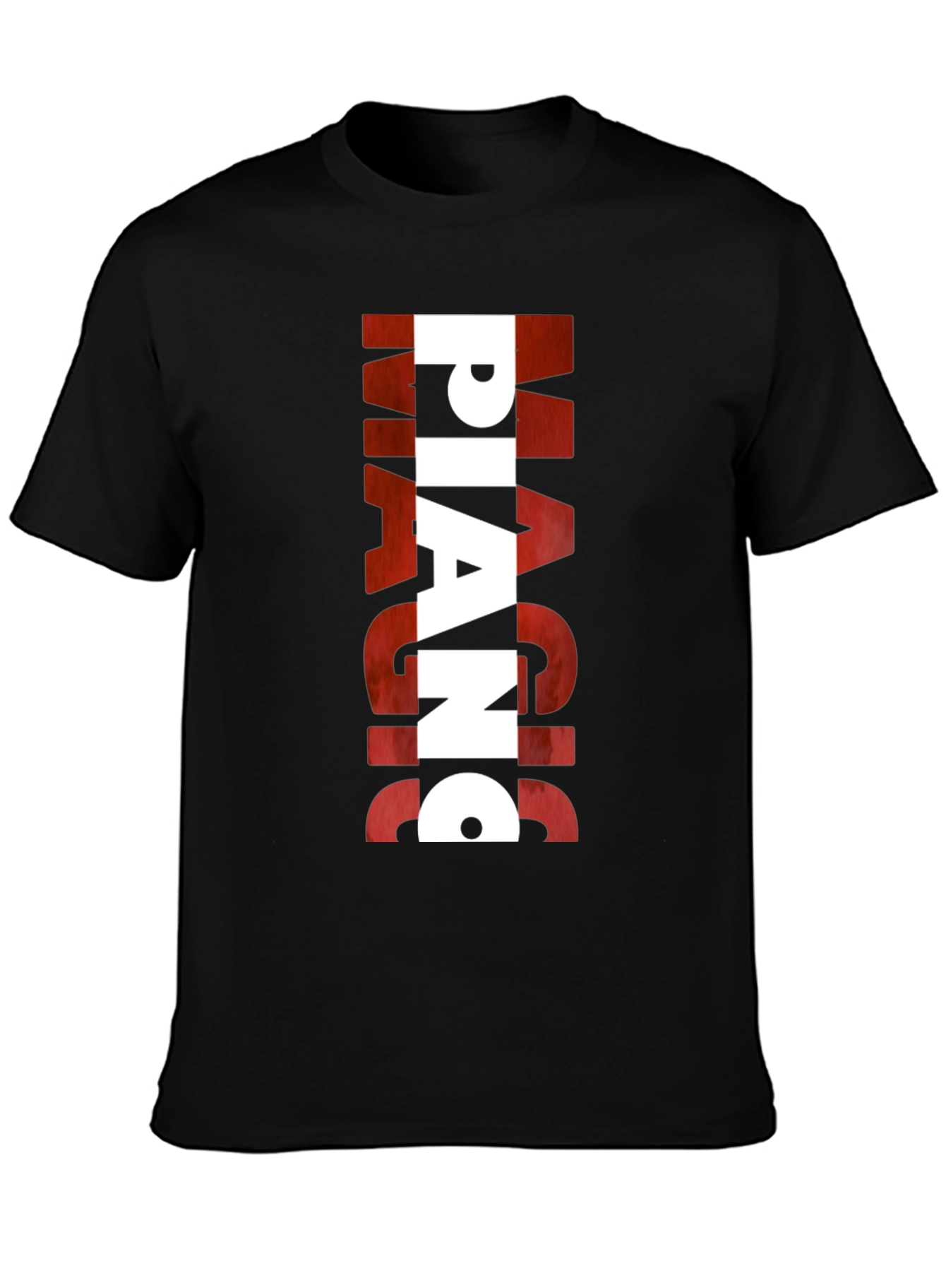 Magic Piano Mens Black Graphic T-Shirt