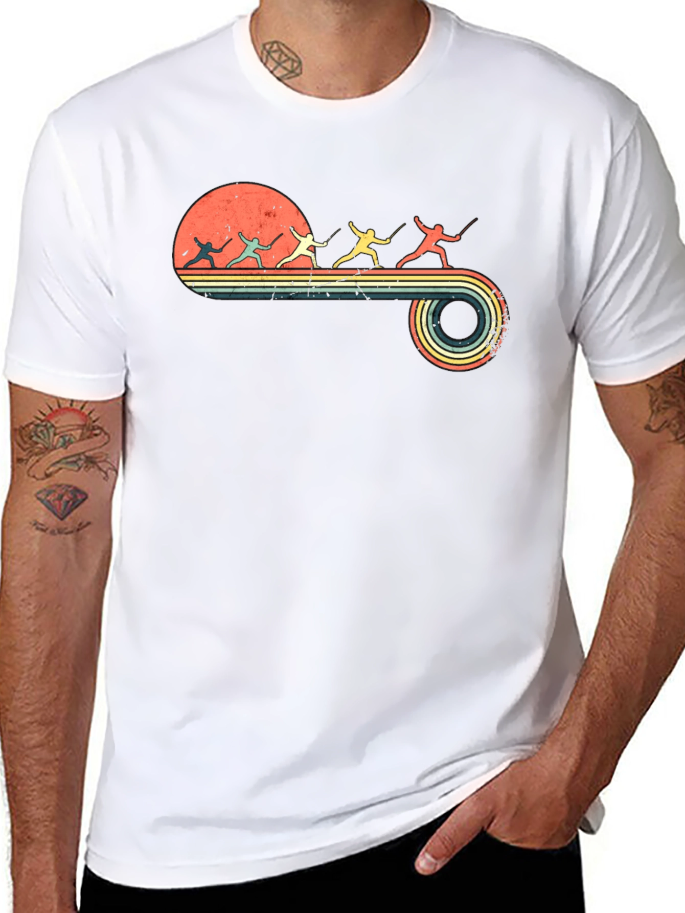 Retro Fencing Silhouette T-Shirt