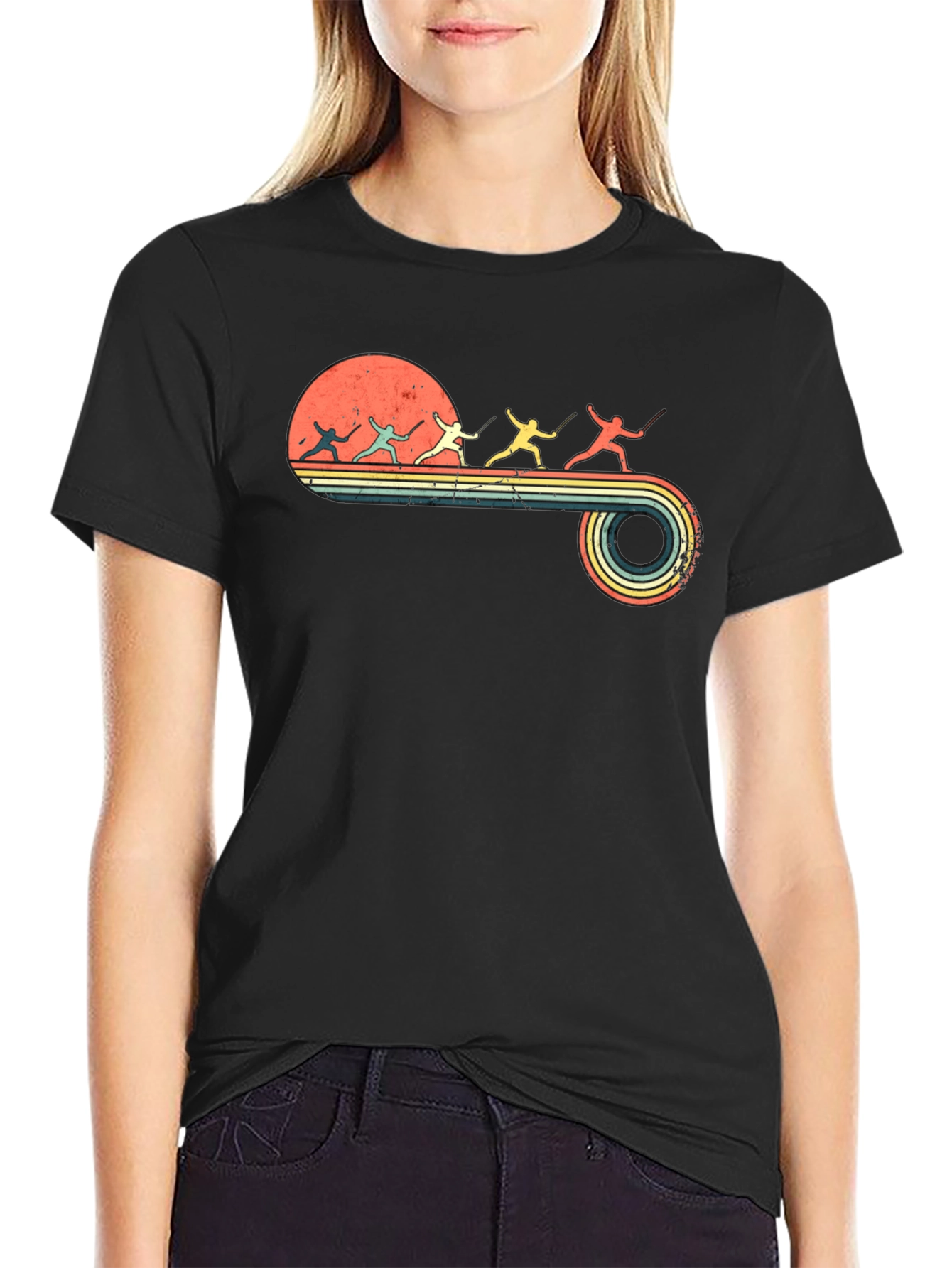 Retro Fencing Silhouette T-Shirt