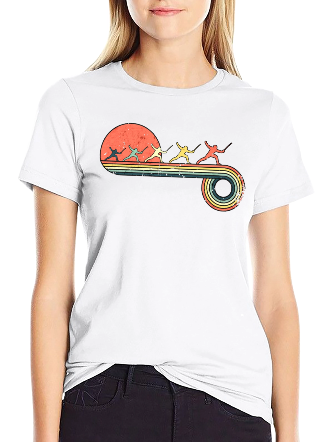 Retro Fencing Silhouette T-Shirt