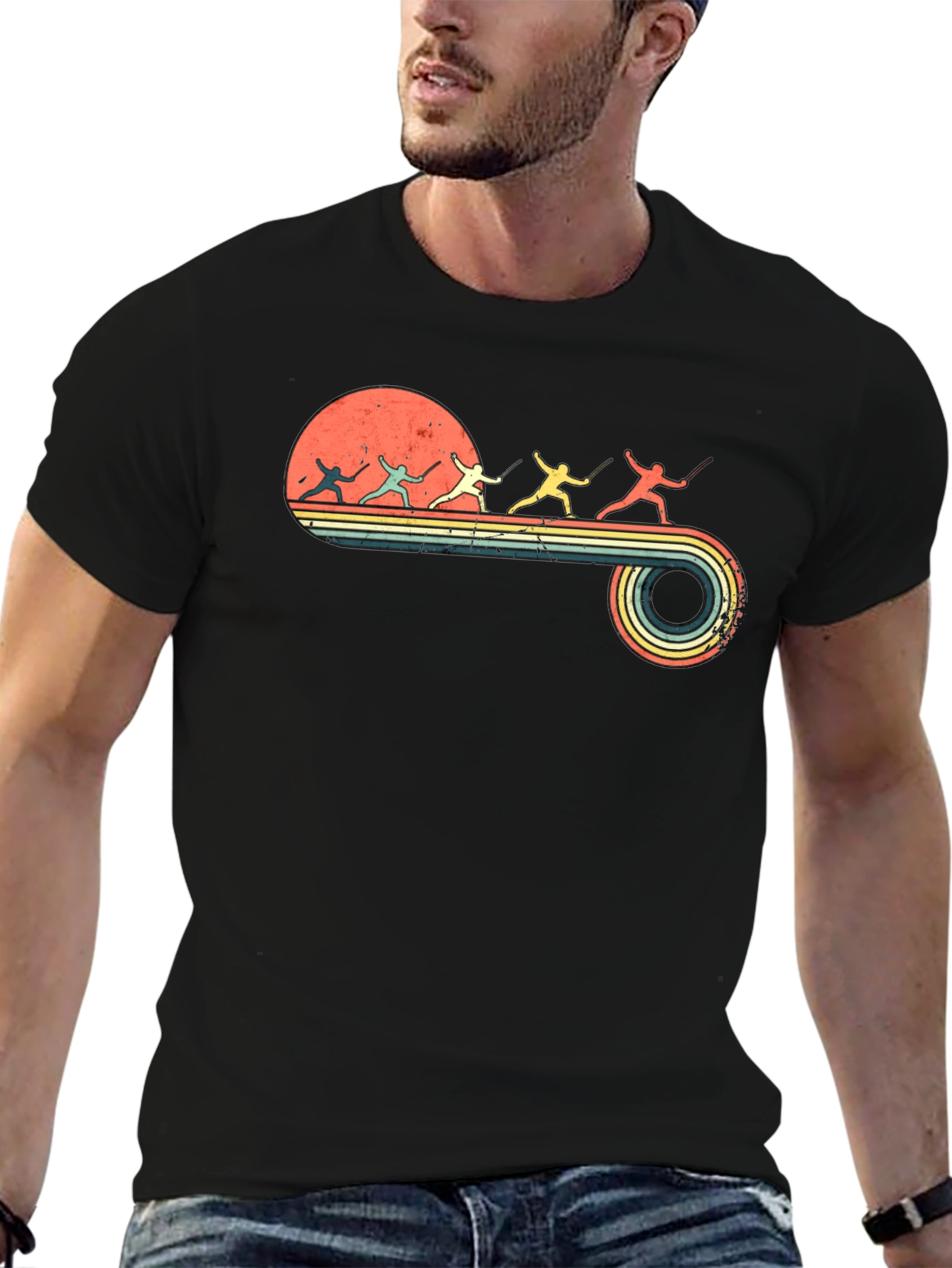 Retro Fencing Silhouette T-Shirt