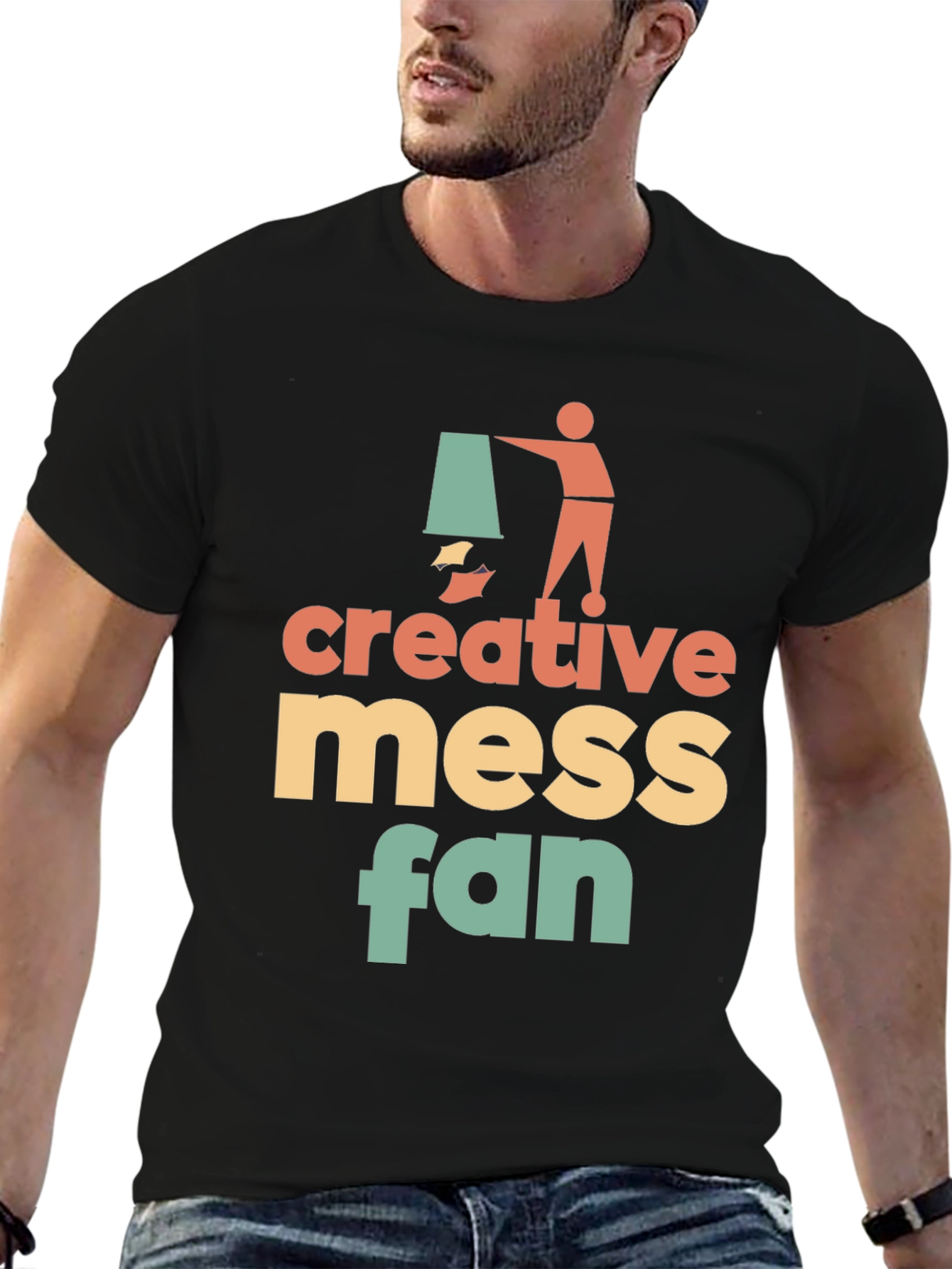 Creative Mess Fan Graphic T-Shirt - Stylish & Unique!