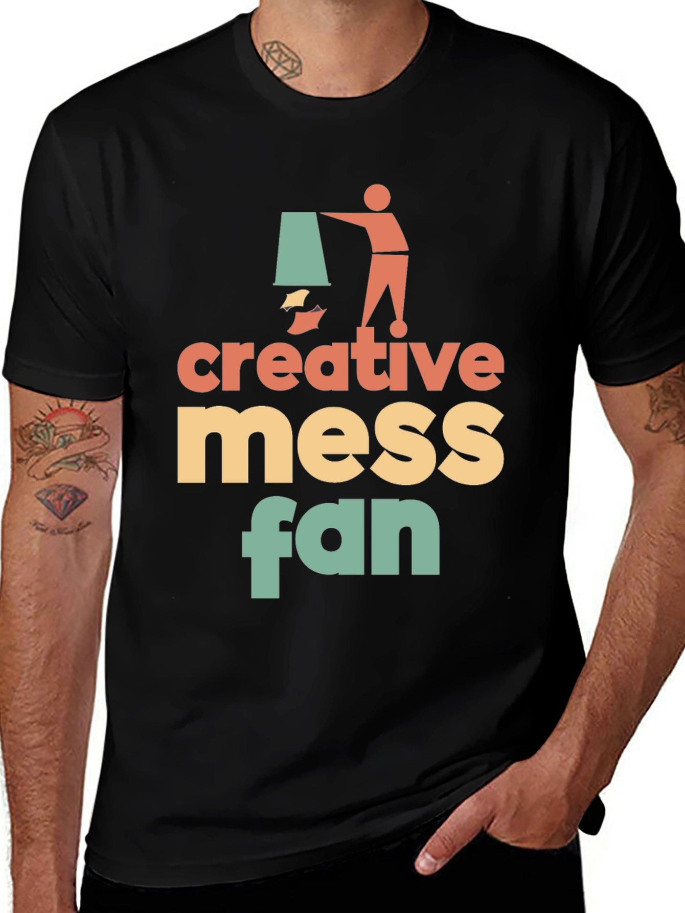 Creative Mess Fan Graphic T-Shirt - Stylish & Unique!