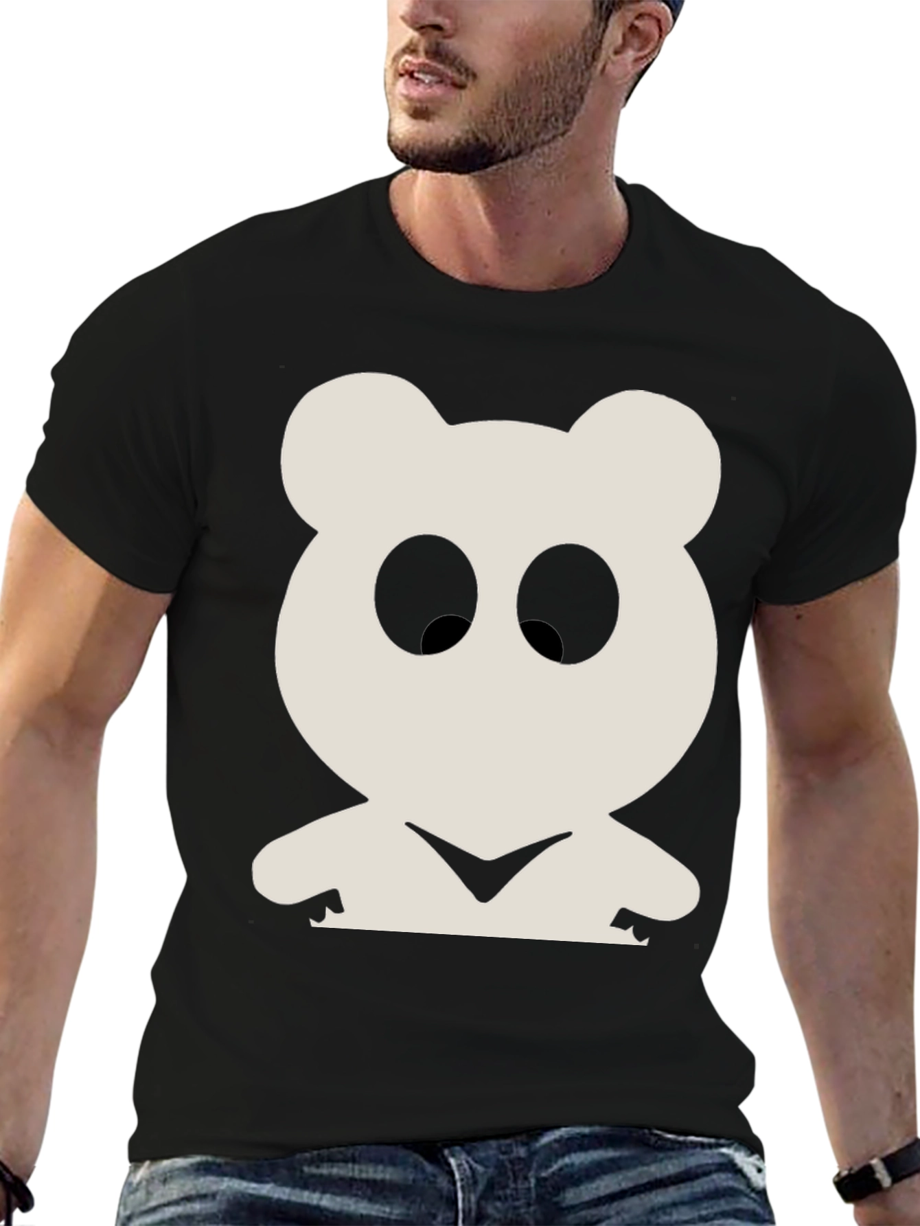 Bear Graphic Tee - Black Unisex T-Shirt
