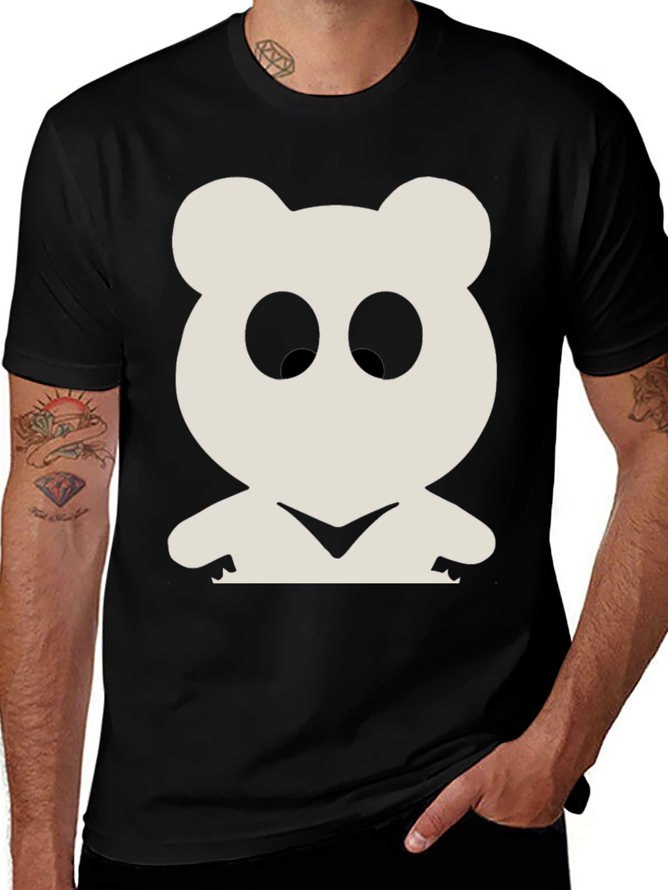 Bear Graphic Tee - Black Unisex T-Shirt