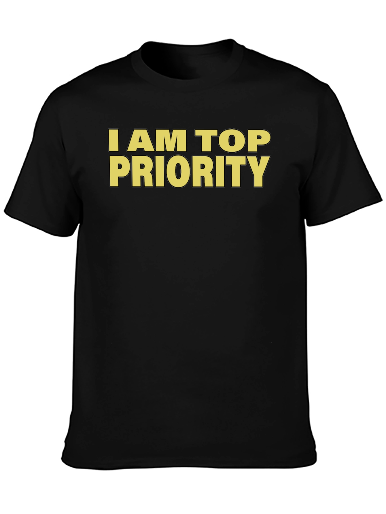 I am Top Priority Graphic Tee - Black